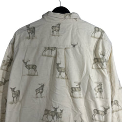 Collection of Woolrich Deer All Over Pattern Long Sleeve Flannel in a gallery layout