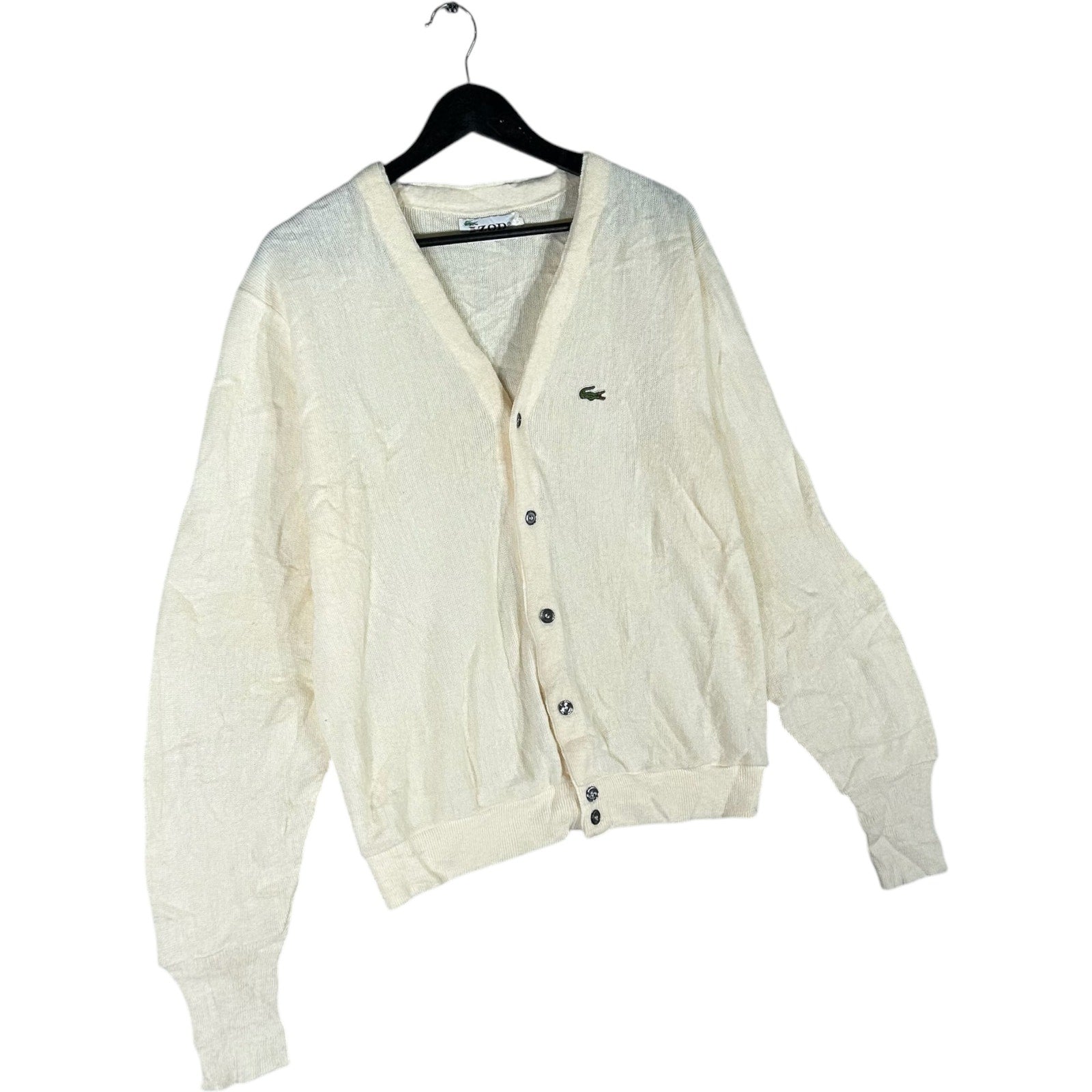 Collection of Vintage IZOD Lacoste Knit Cardigan in a gallery layout