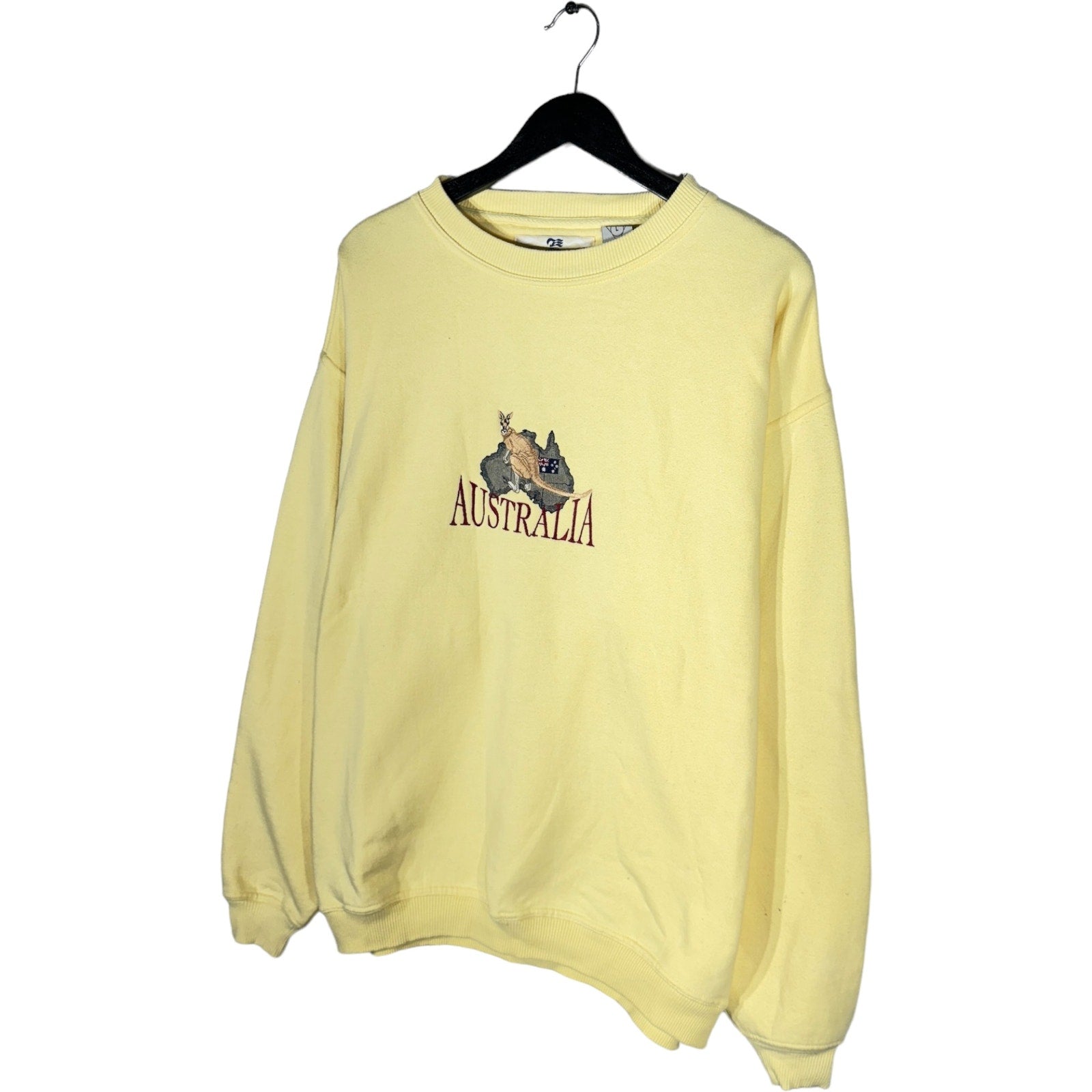 Collection of Embroidered Australia Pullover Crewneck in a gallery layout