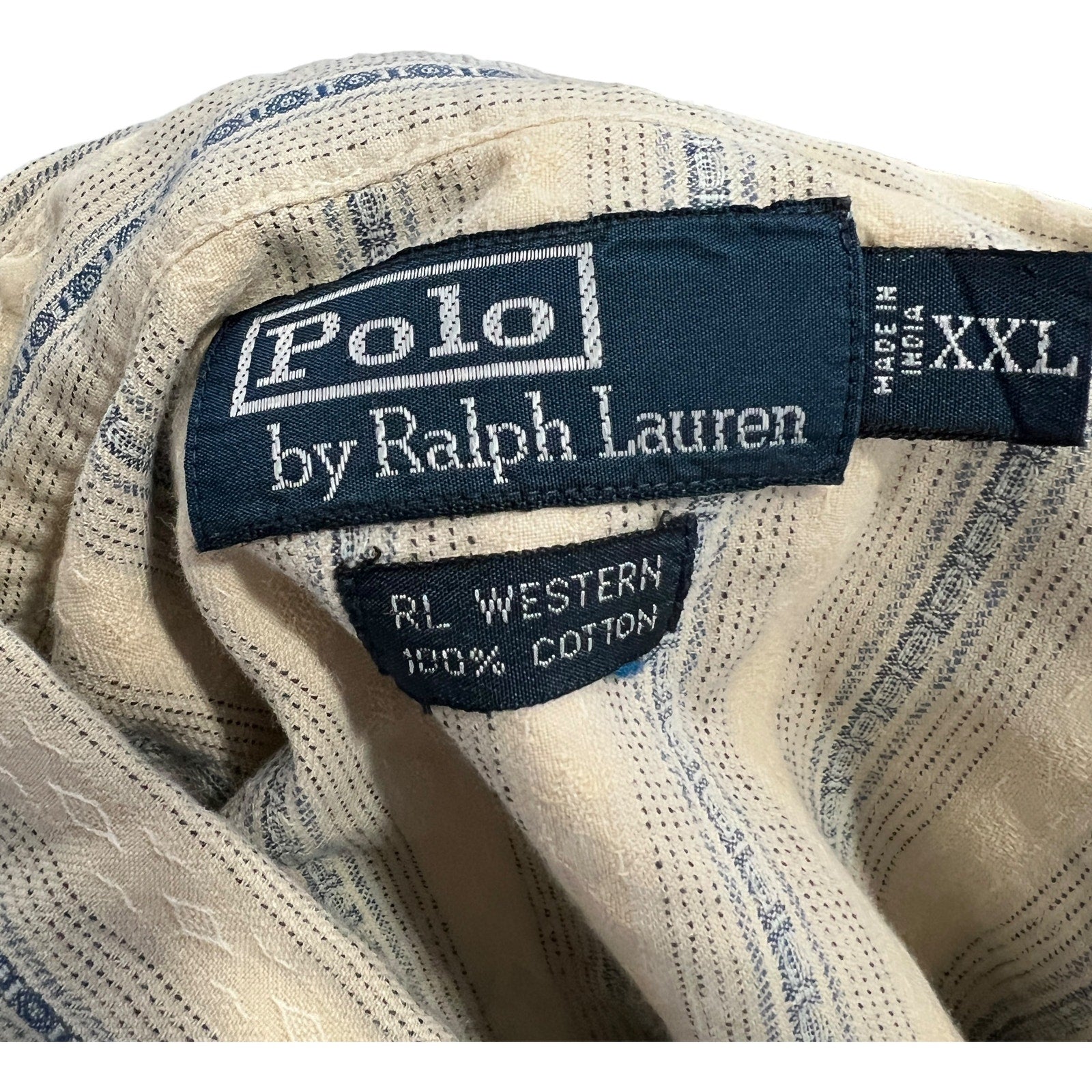 Collection of Polo Ralph Lauren Western Snap Button Down Cut Off Shirt in a gallery layout