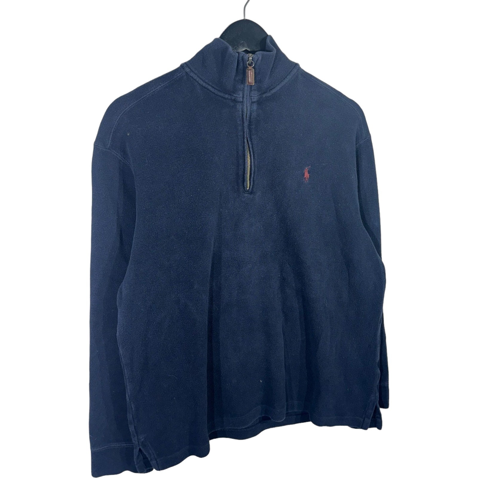 Collection of Vintage Polo Ralph Lauren 1/4 Zip Sweatshirt 90s in a gallery layout