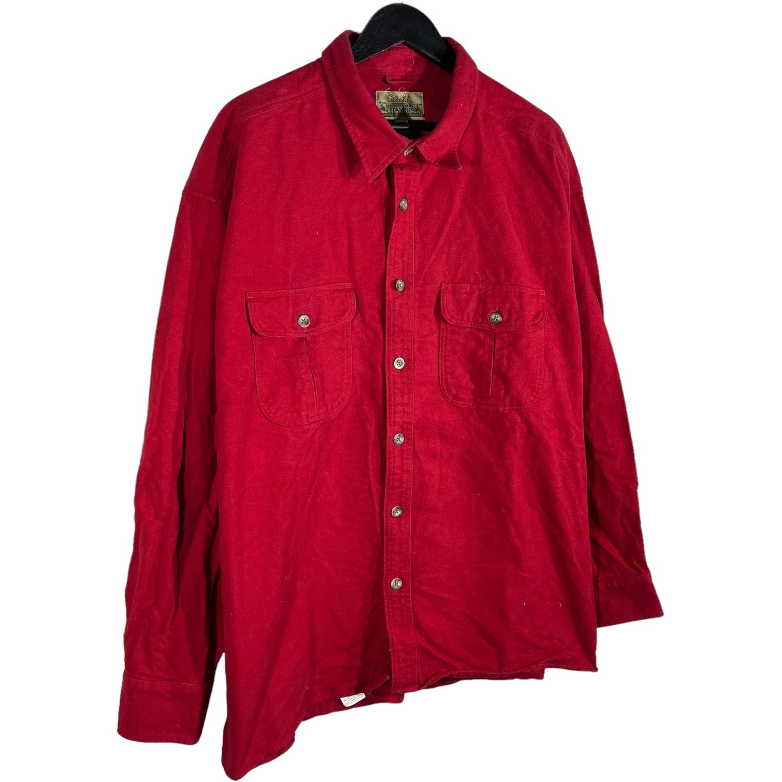 Collection of Cabelas Chamois Heavy Weight Long Sleeve Button Down in a gallery layout