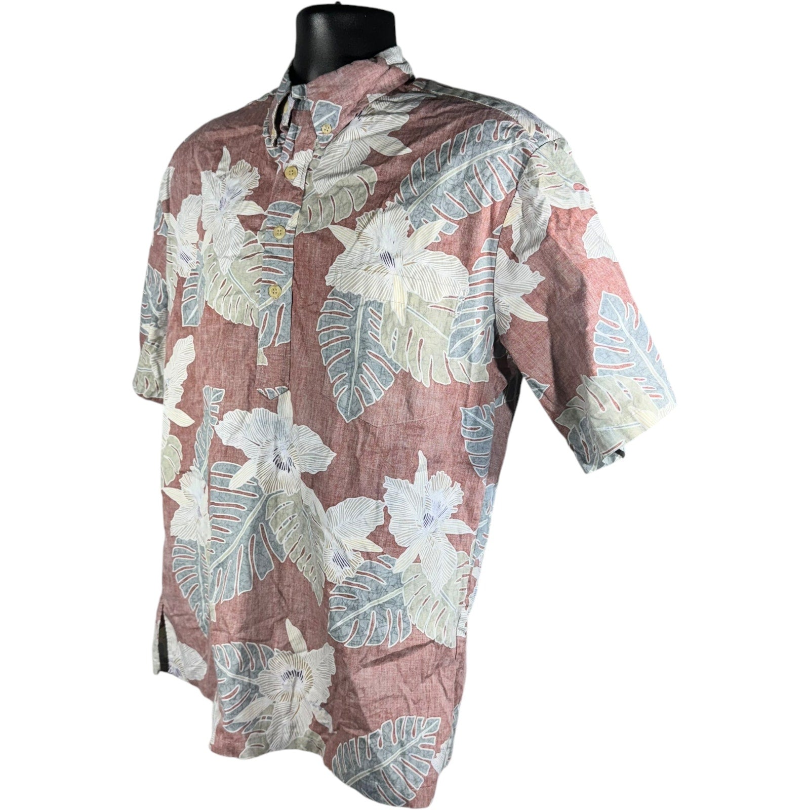 Collection of Floral Hawaiian Short Sleeve Button Up in a gallery layout