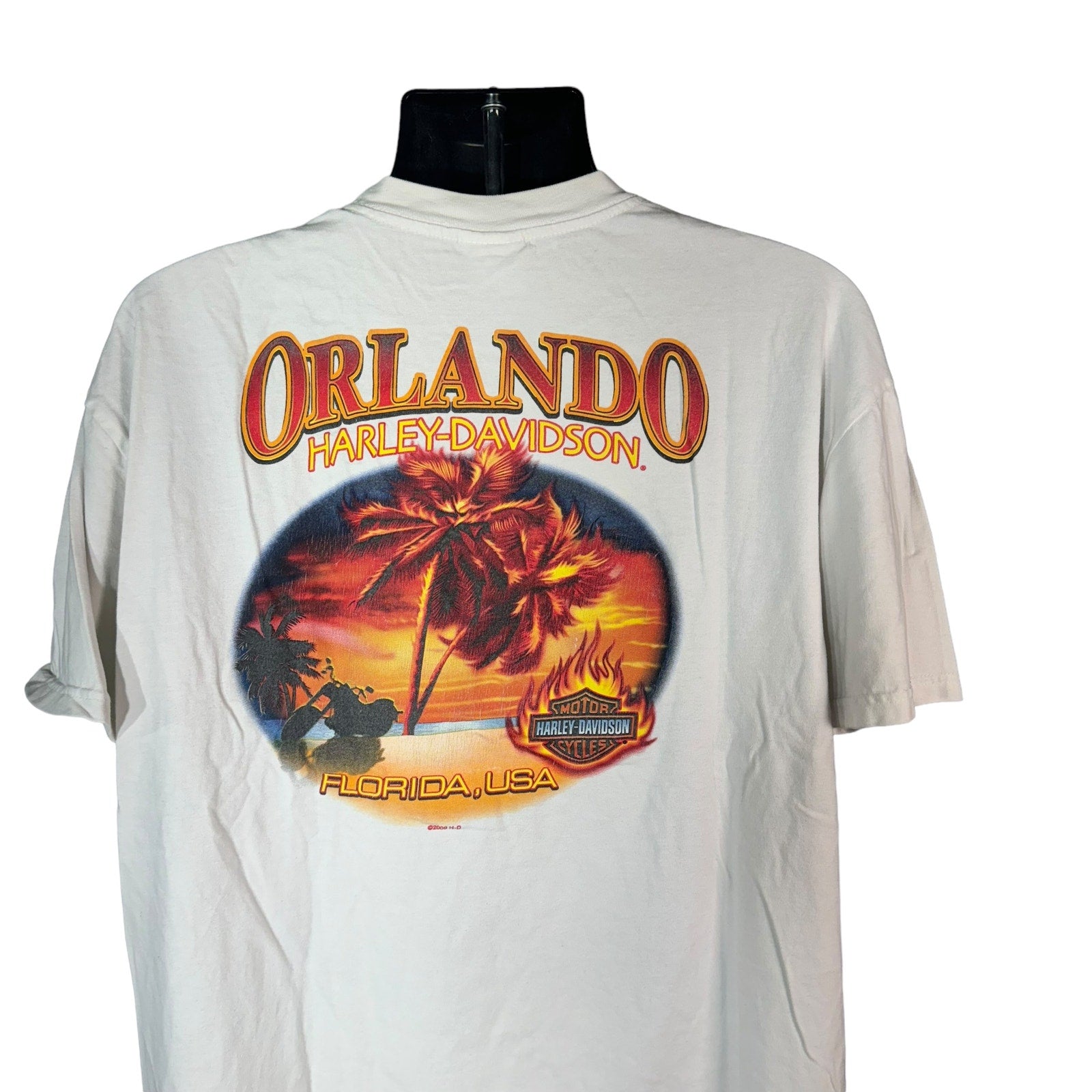 Collection of Harley Davidson Orlando Florida Souvenir Tee in a gallery layout