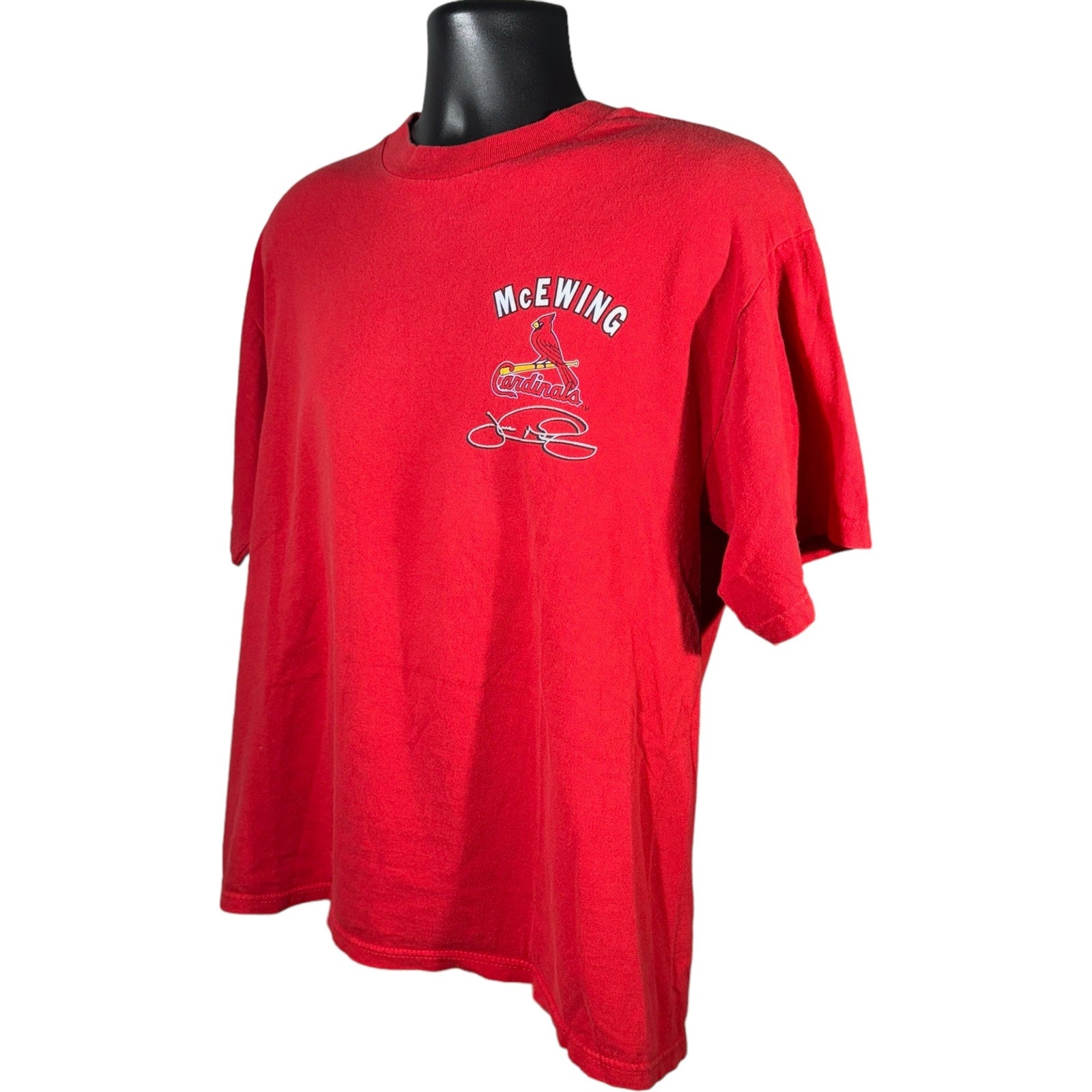 Collection of Vintage St. Louis Cardinals Joe McEwing MLB Tee 1999 in a gallery layout