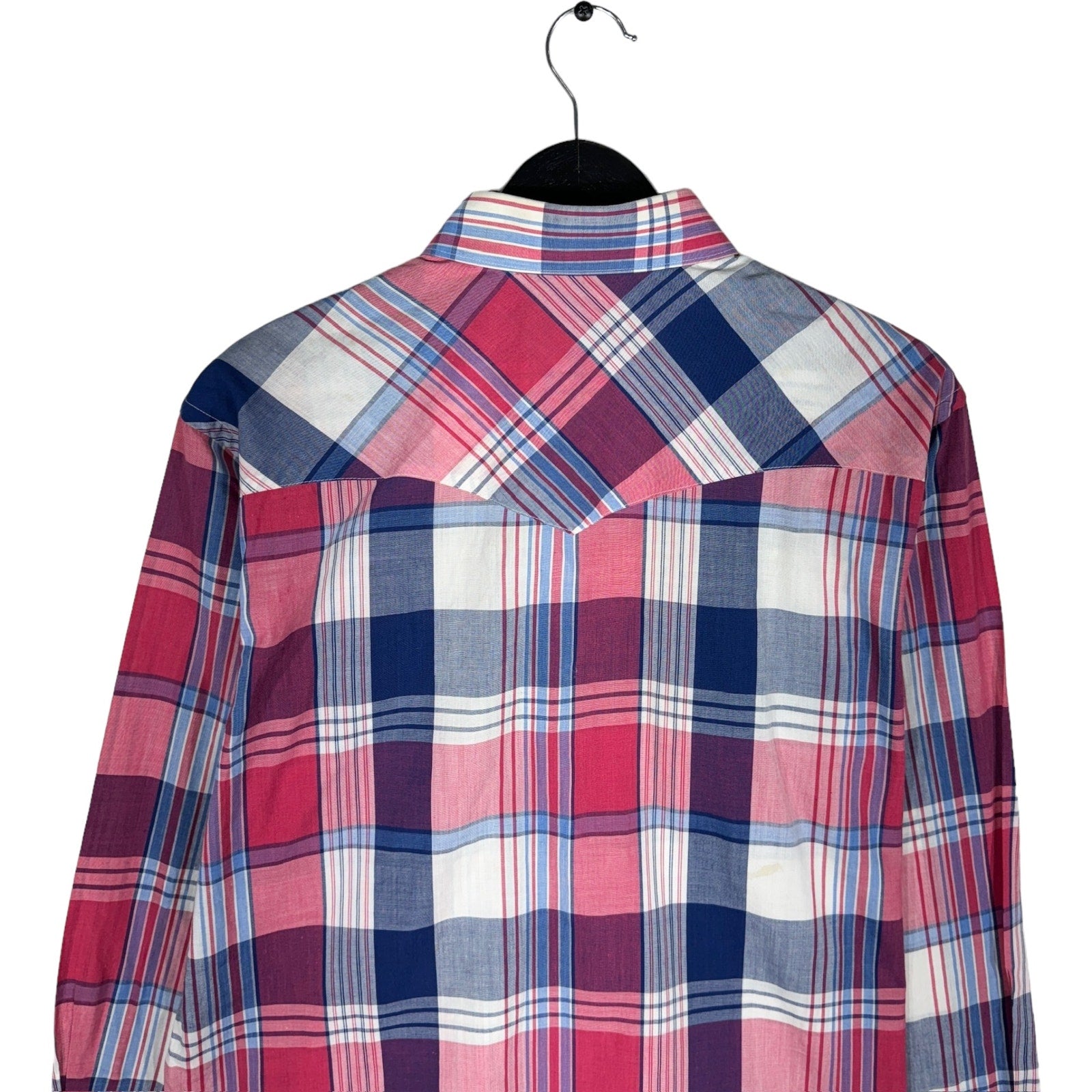 Collection of Wrangler Long Sleeve Plaid Button Up in a gallery layout