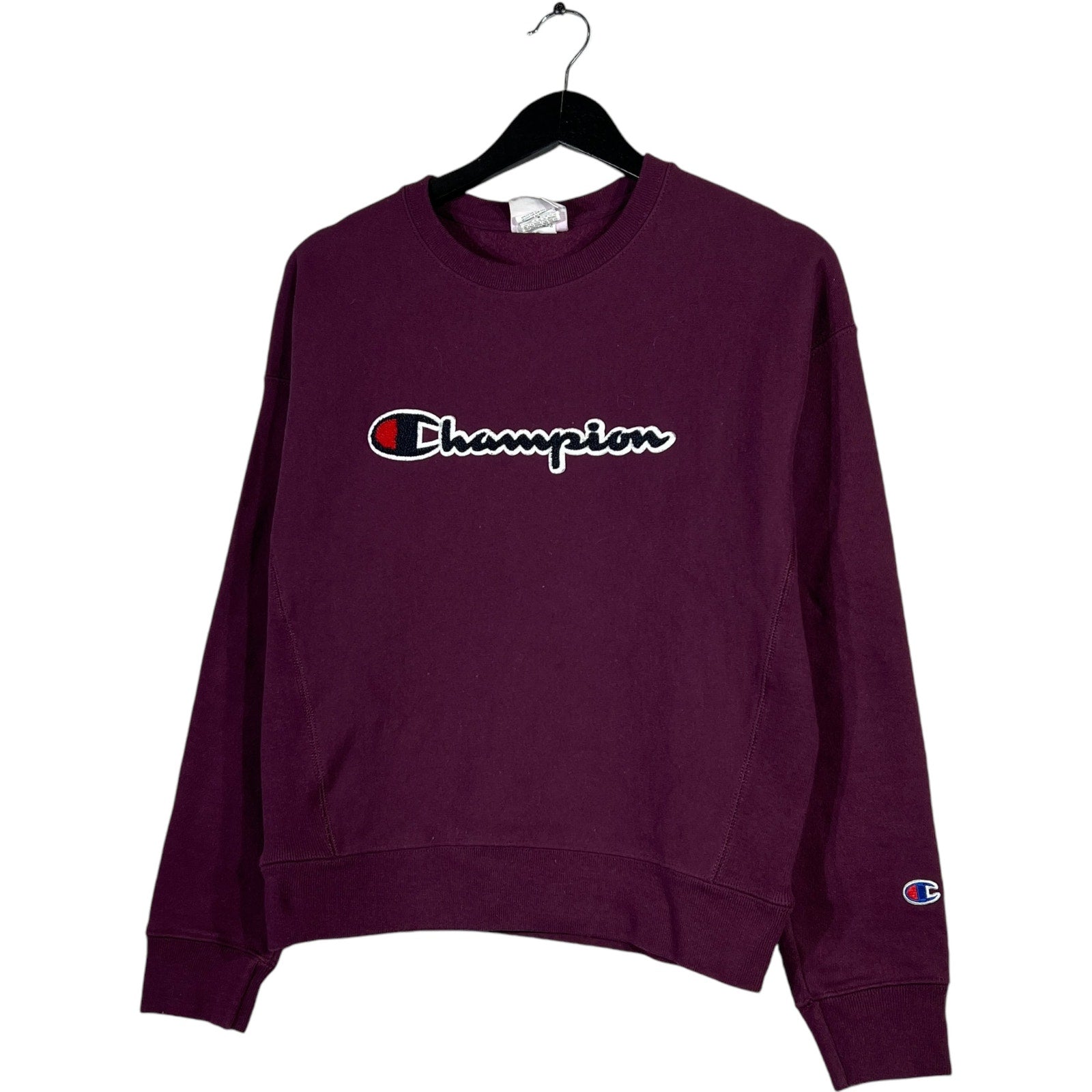 Collection of Champion Reverse Weave Logo Spellout Crewneck in a gallery layout