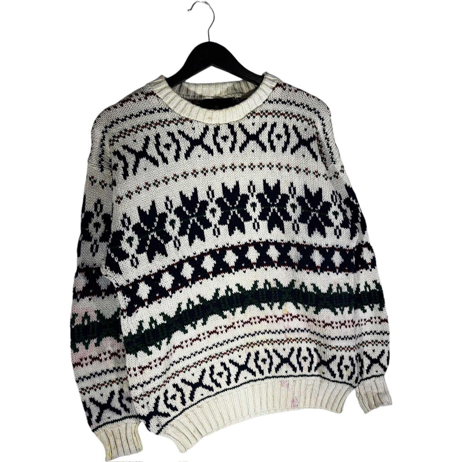 Collection of Vintage American Portrait Knit Sweater in a gallery layout