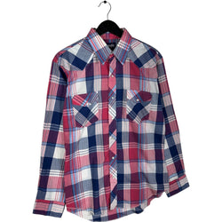 Collection of Wrangler Long Sleeve Plaid Button Up in a gallery layout