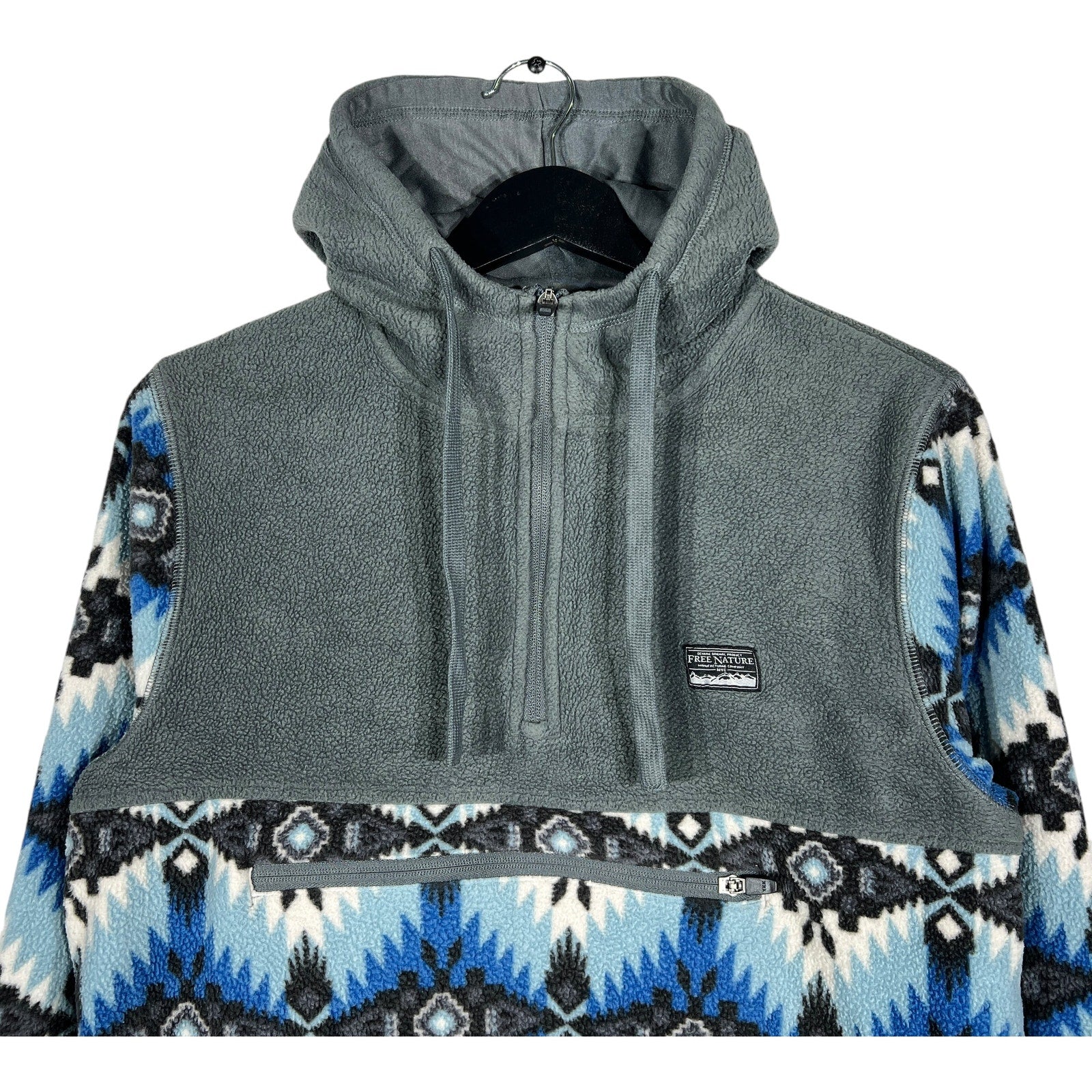 Collection of Free Nature Southwestern Pattern Hooded Fleece in a gallery layout