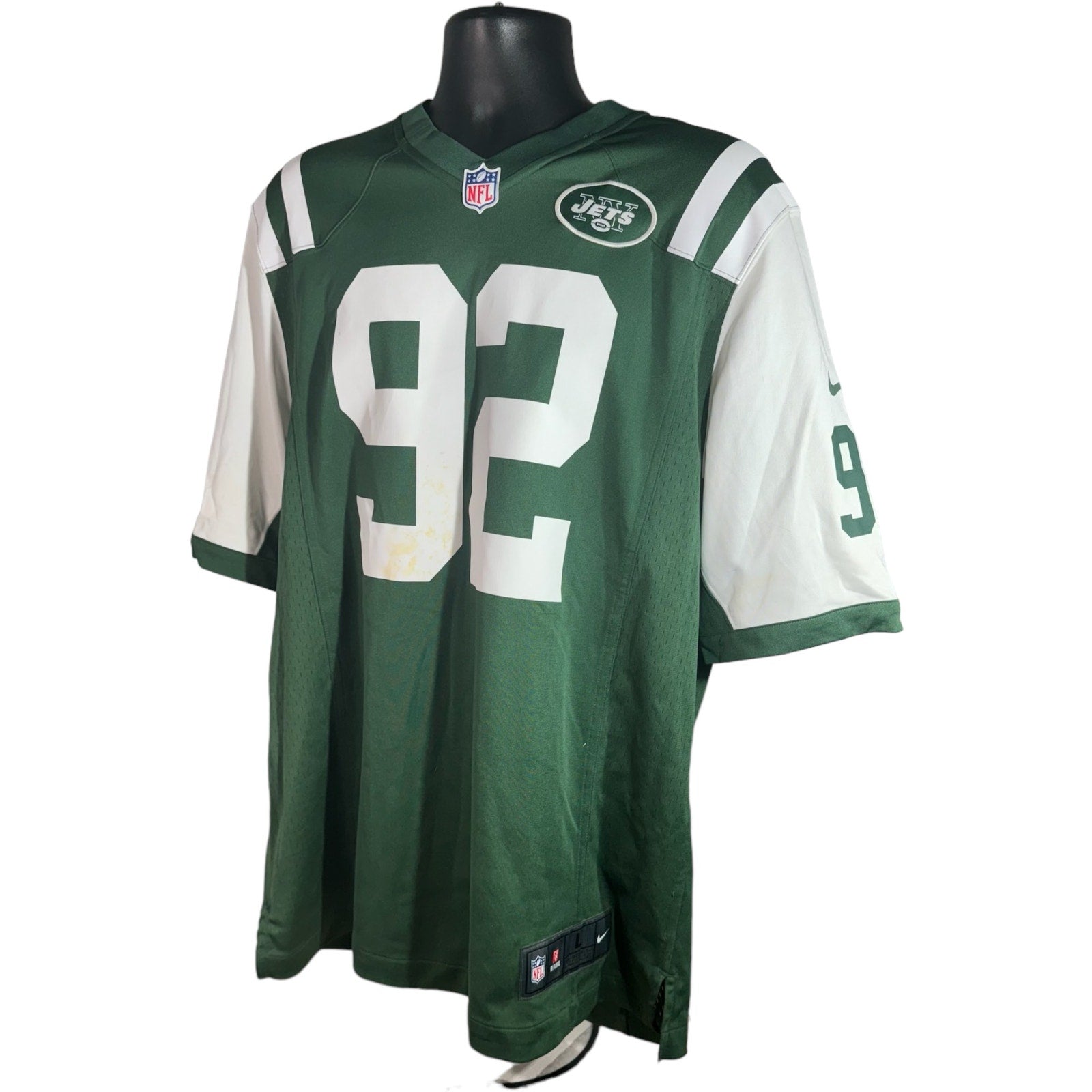 Collection of Nike NFL New York Jets Leonard Williams #92 Jersey in a gallery layout