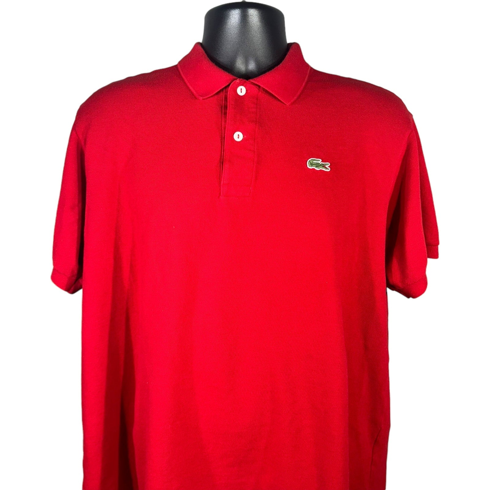 Collection of Lacoste 2 Button Short Sleeve Polo in a gallery layout