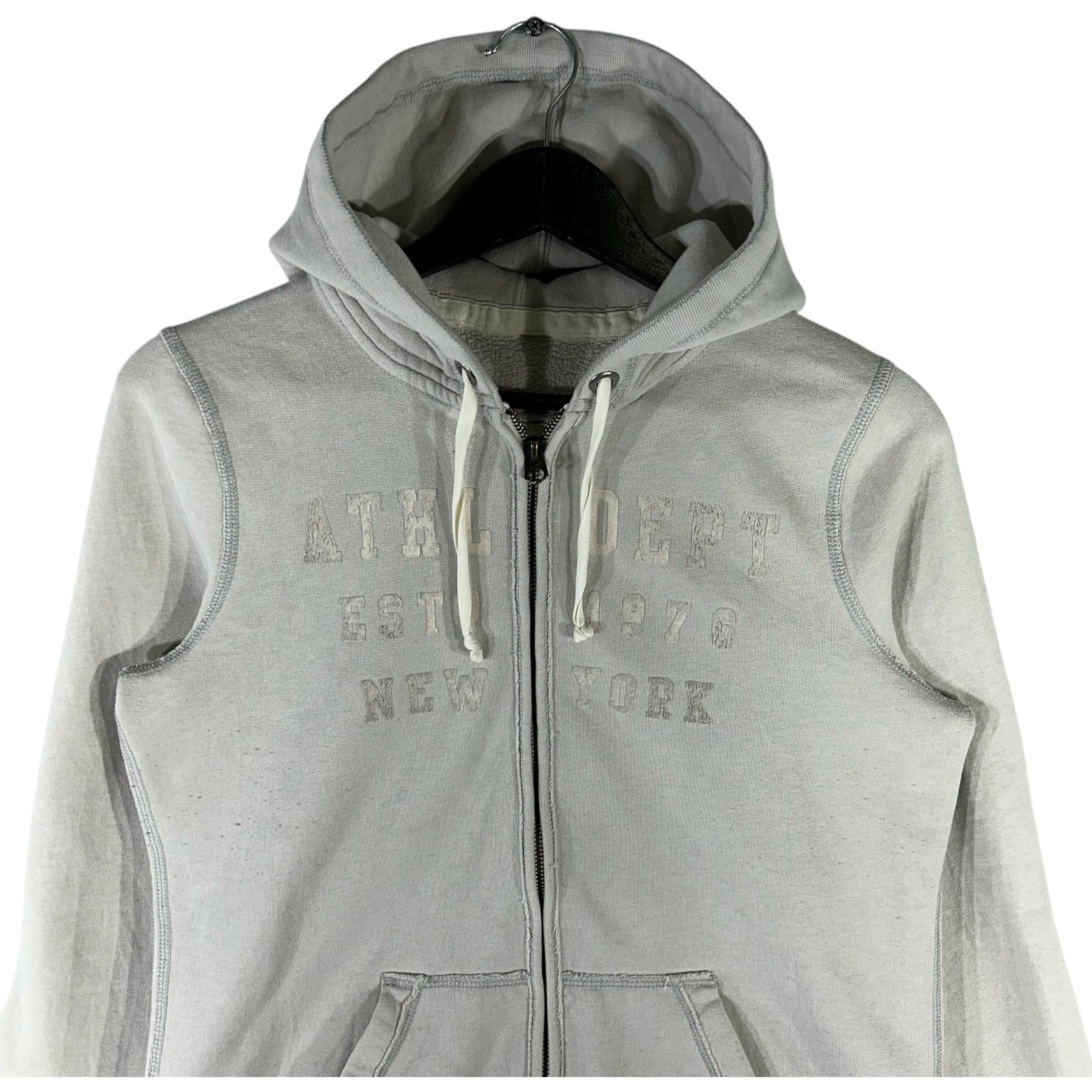 Collection of Abercrombie & Fitch Athl. Dept. Full Zip Hoodie in a gallery layout