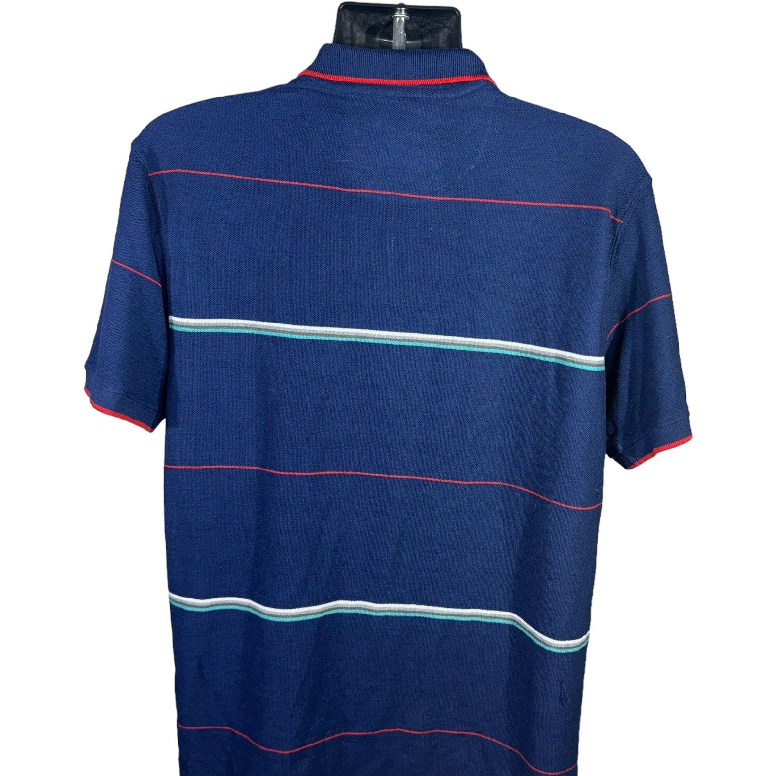 Collection of Fourcast Striped 3 Button Short Sleeve Polo in a gallery layout