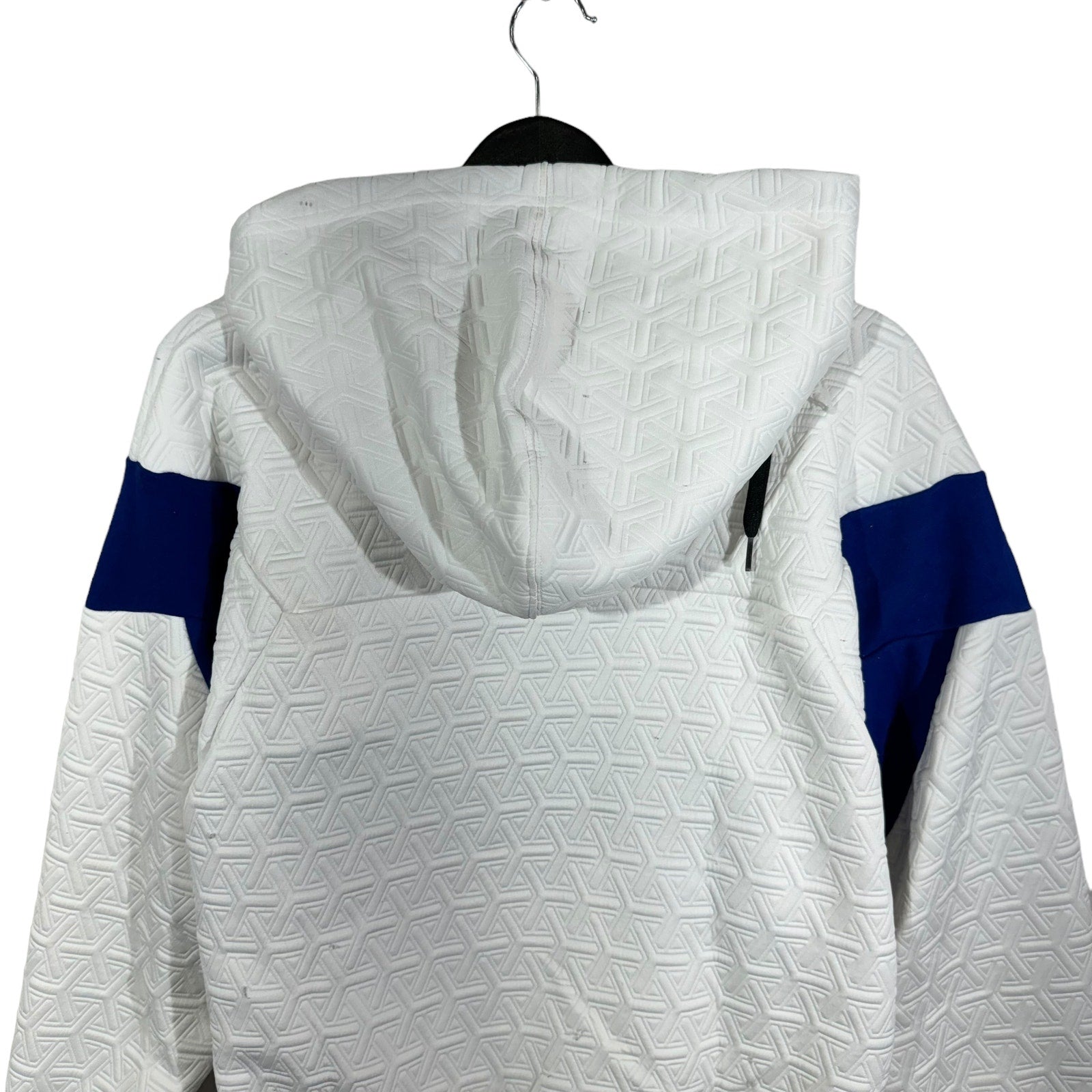 Collection of Adidas Embossed Geometric Pattern 1/4 Zip Hoodie in a gallery layout