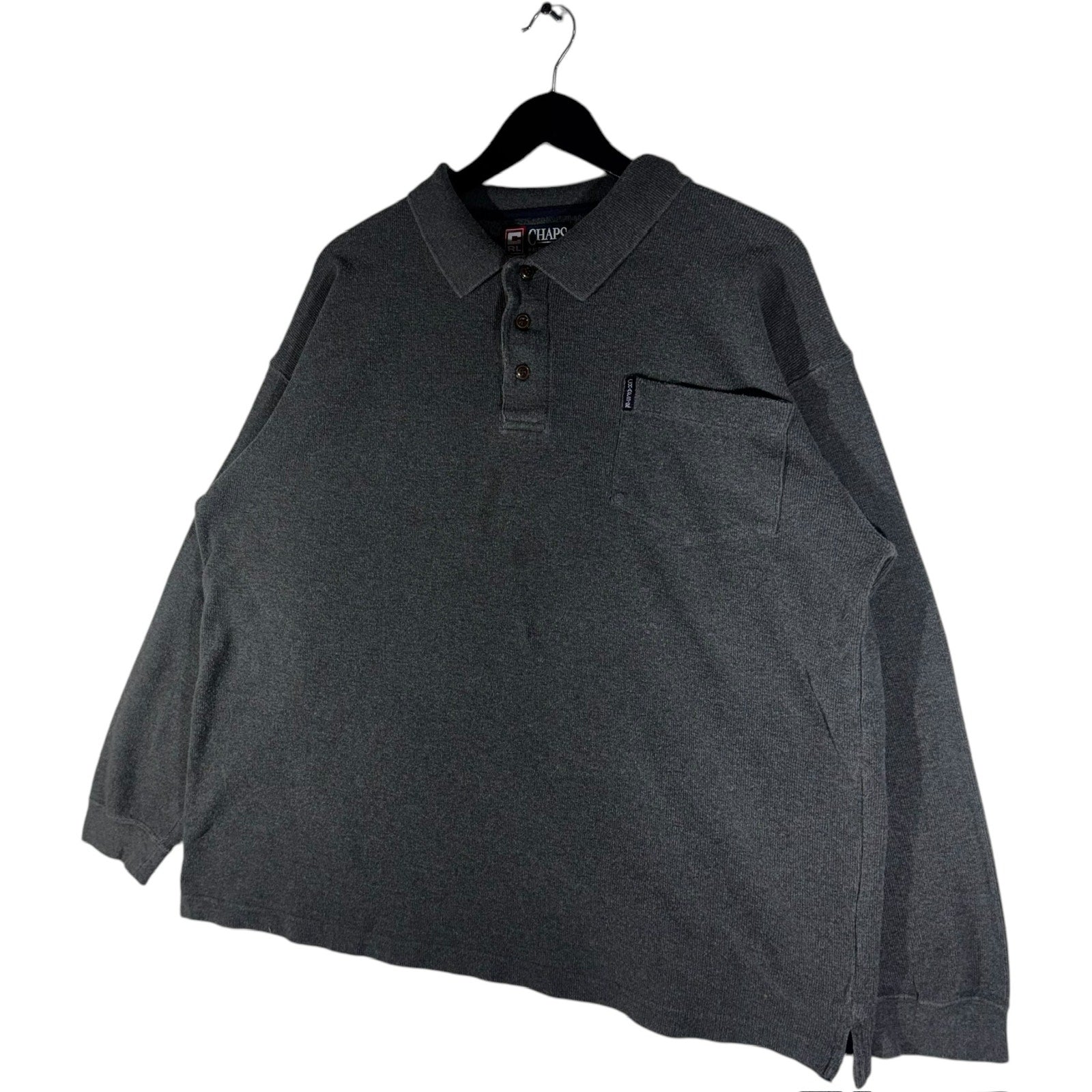Collection of Ralph Lauren Chaps Collared Quarter Button Long Sleeve in a gallery layout