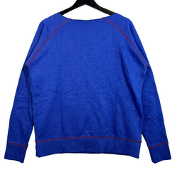 Collection of Youth NHL New York Rangers Chopped Hood 1/4 Lace Neck Crewneck in a gallery layout