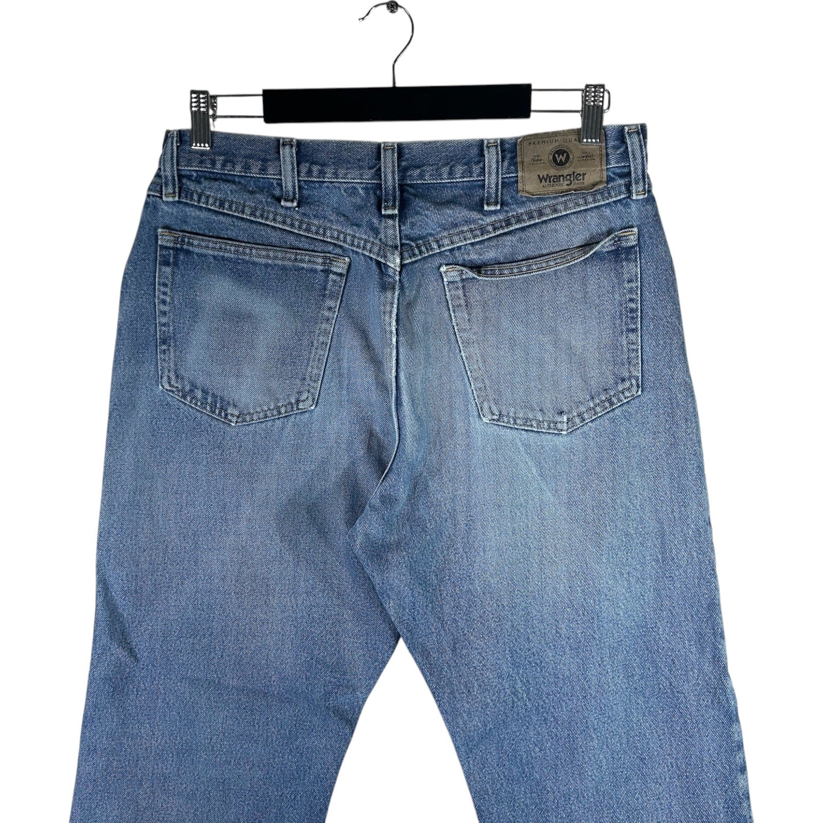 Collection of Wrangler Denim Wide Leg Jeans 34x30 in a gallery layout