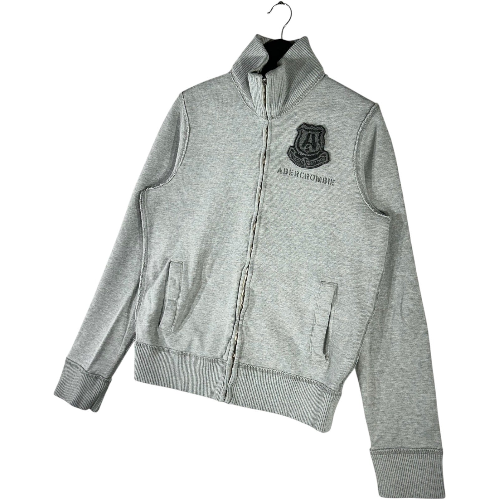 Collection of Abercrombie & Fitch Patch Logo Full Zip Sweater in a gallery layout