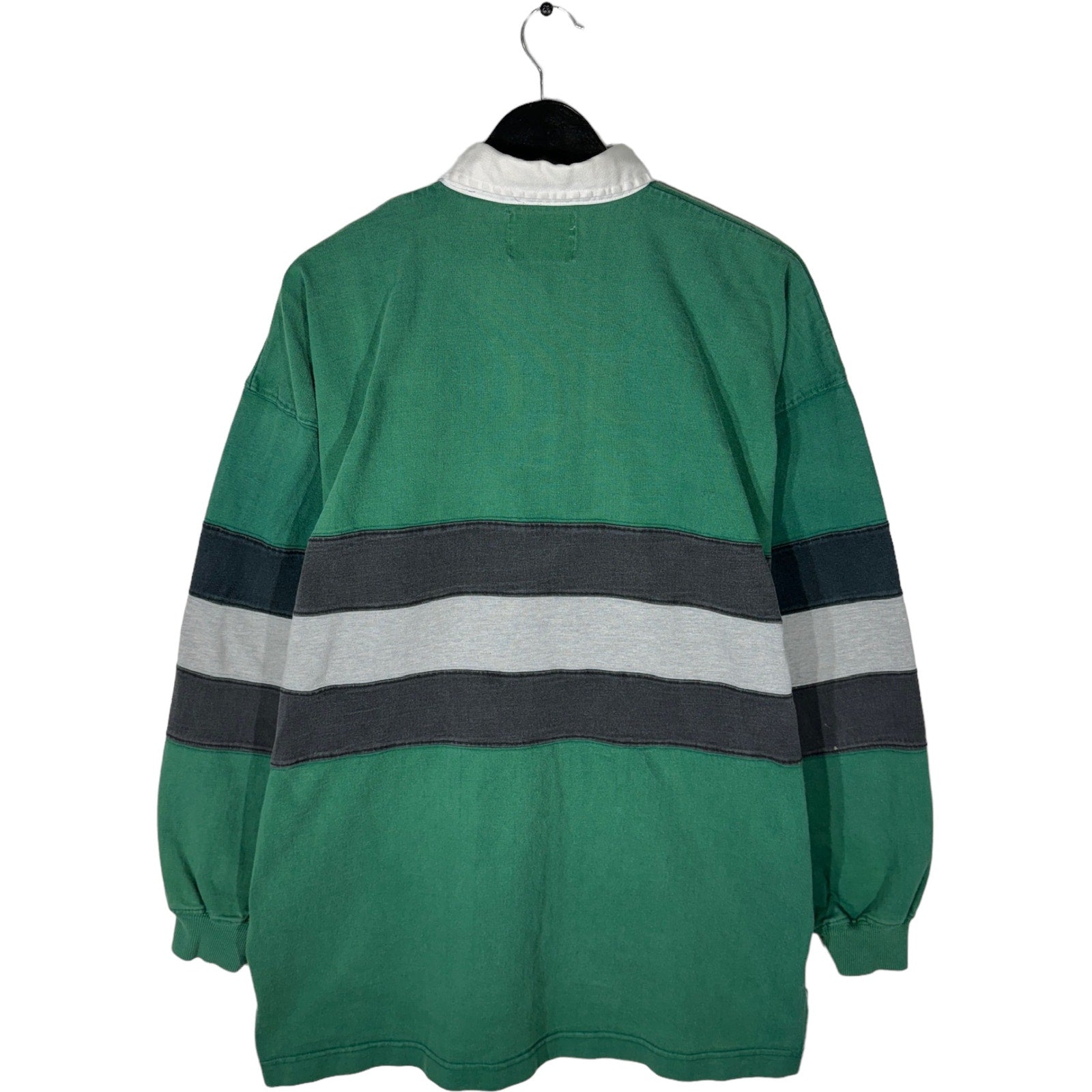 Collection of Vintage International Striped Long Sleeve Polo in a gallery layout