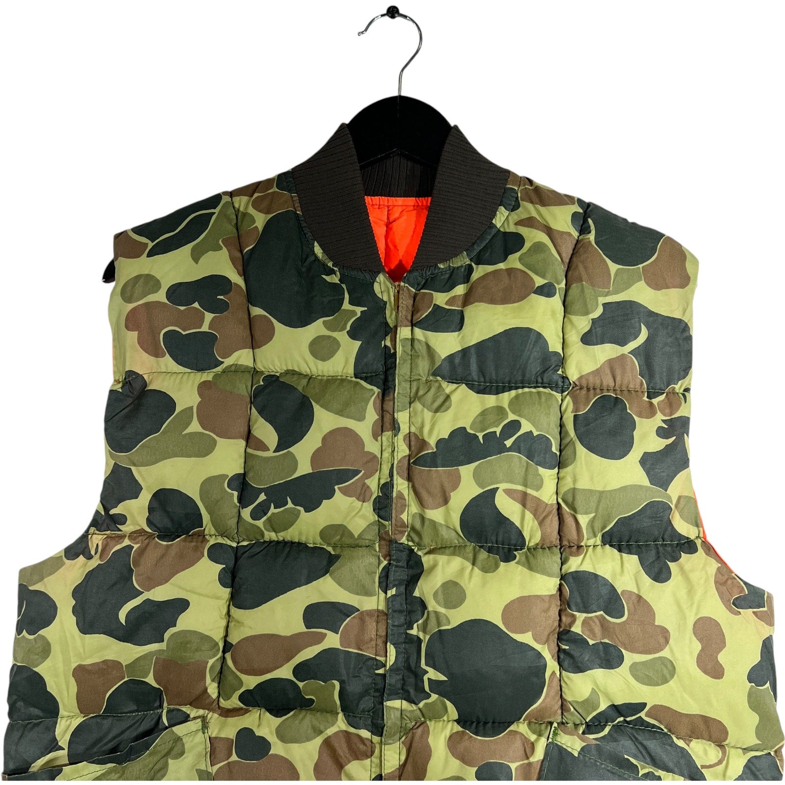 Collection of Camouflage Reversible Full Zip Puffer Vest in a gallery layout