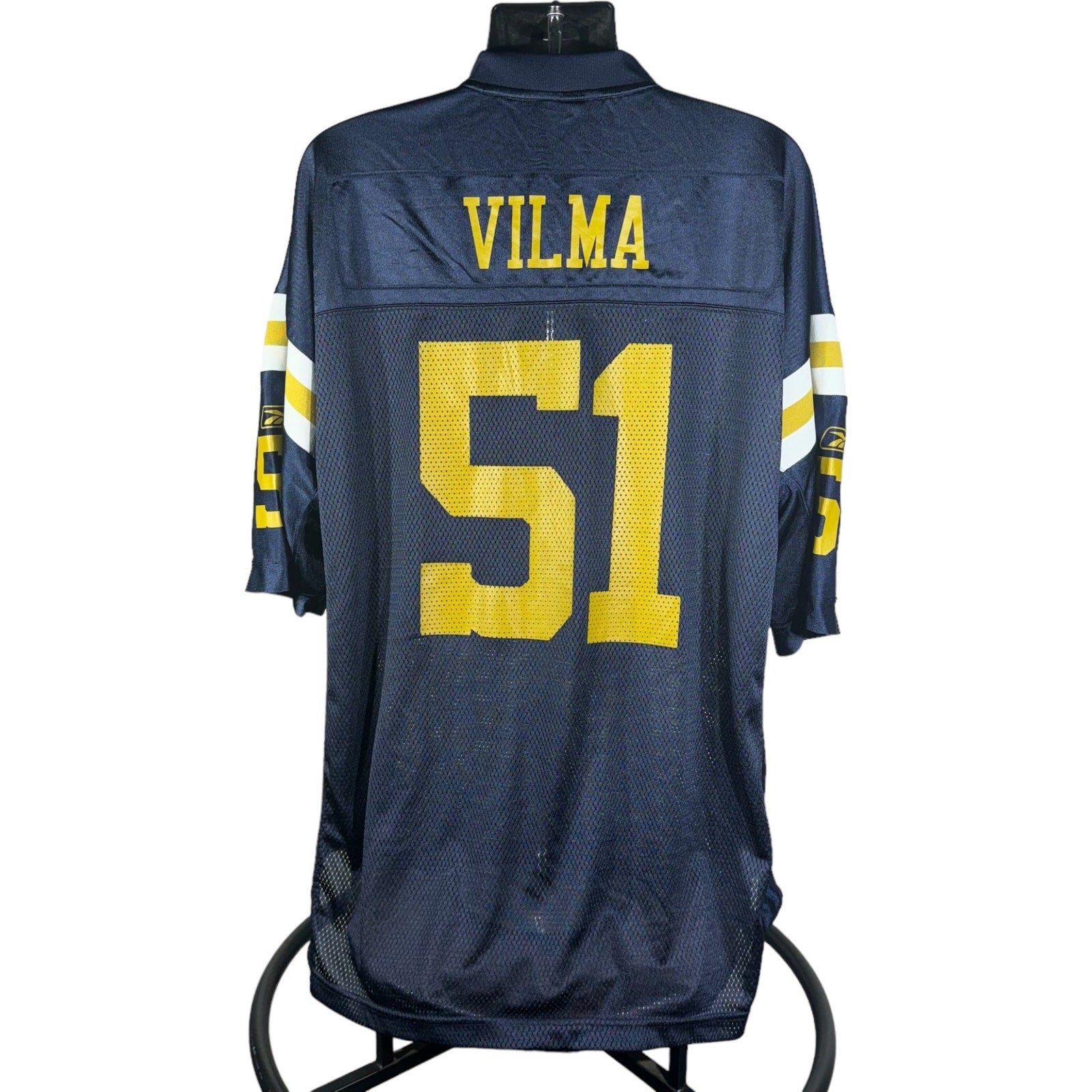 Collection of Reebok New Orleans Saints #51 Jonathan Vilma NFL Jersey in a gallery layout