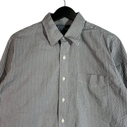 Collection of Polo Ralph Lauren Stripe Long Sleeve Button Down Dress Shirt in a gallery layout