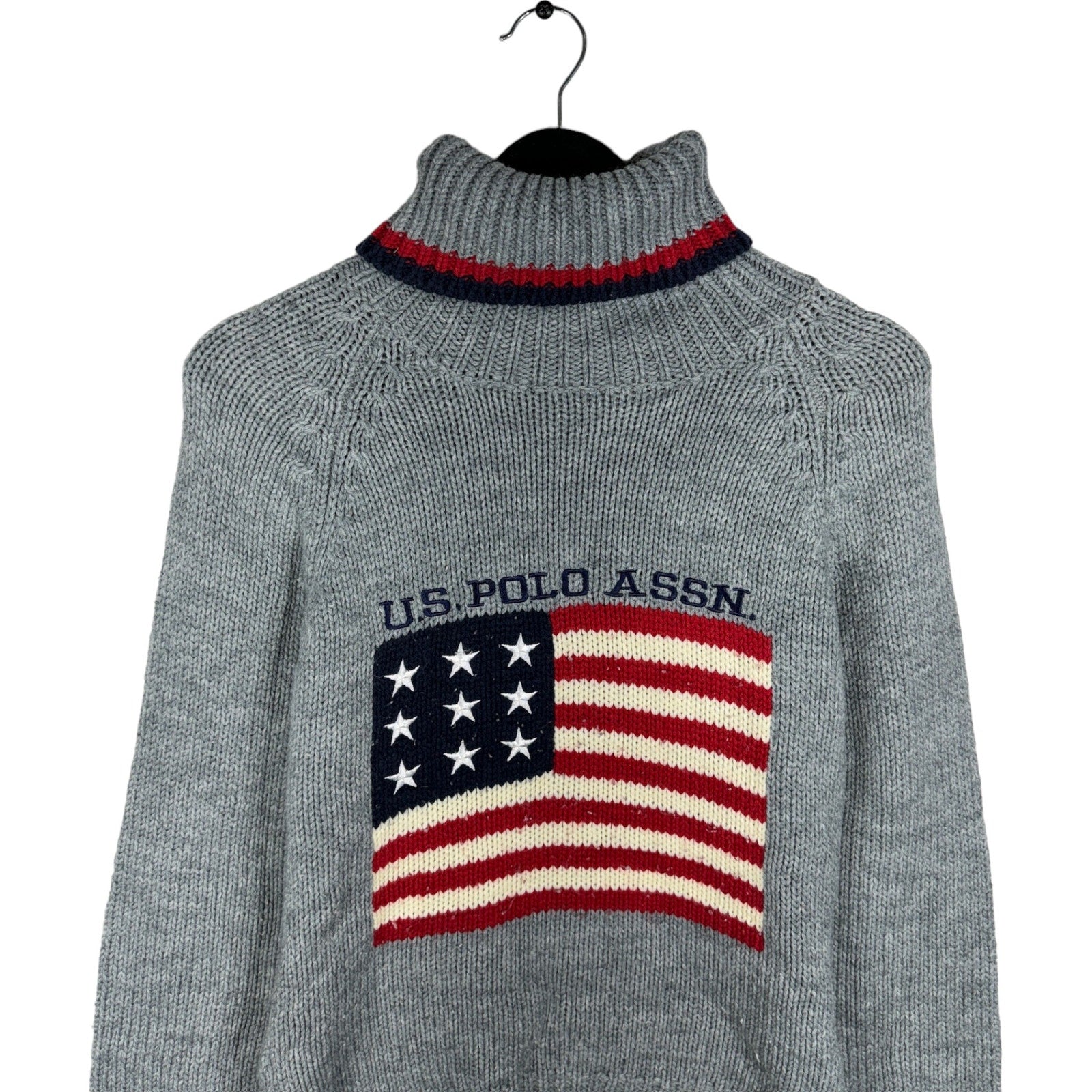 Collection of U.S. Polo Assn American Flag Knit Sweater in a gallery layout