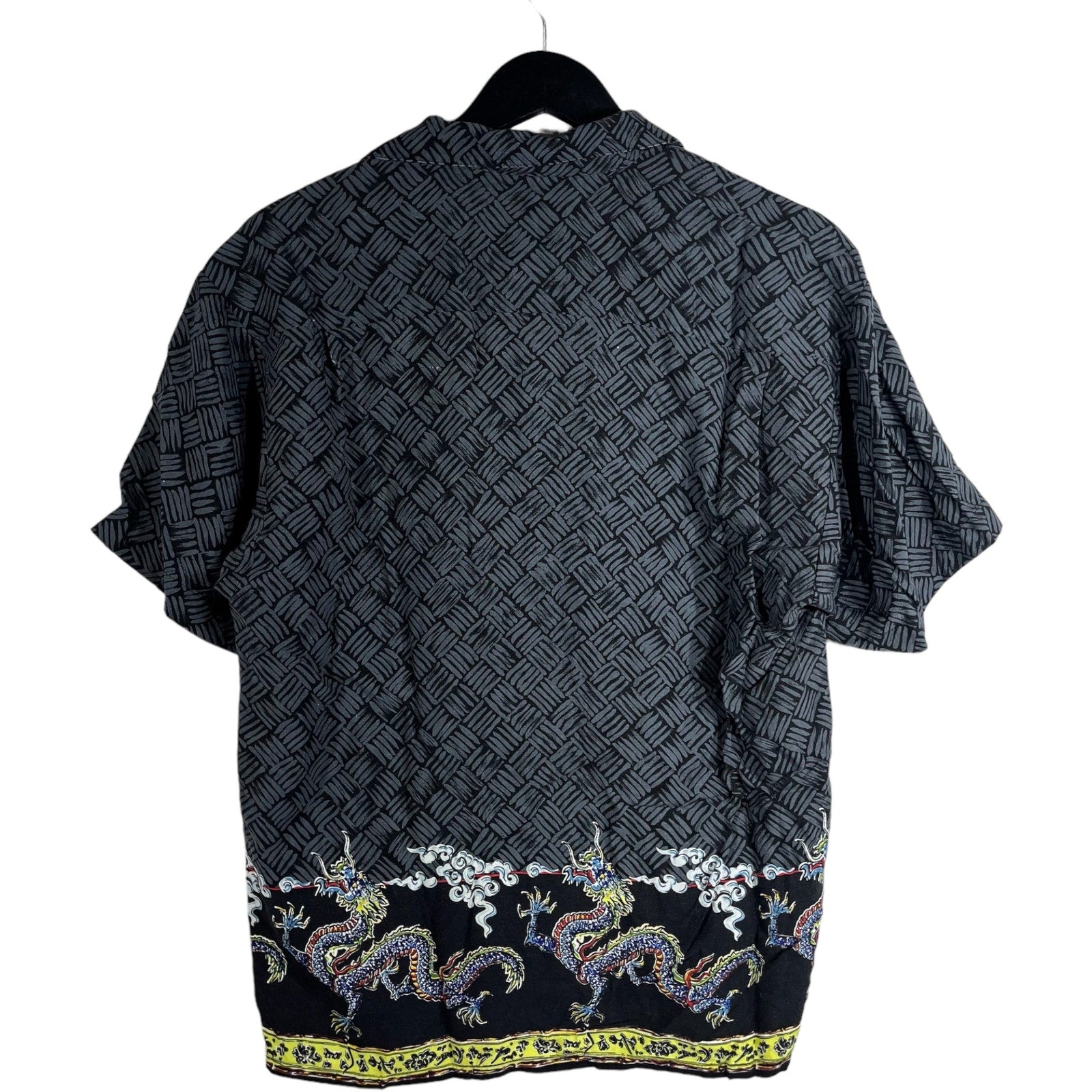 Collection of Pineapple Connection Dragon Pattern Short Sleeve Button Down in a gallery layout