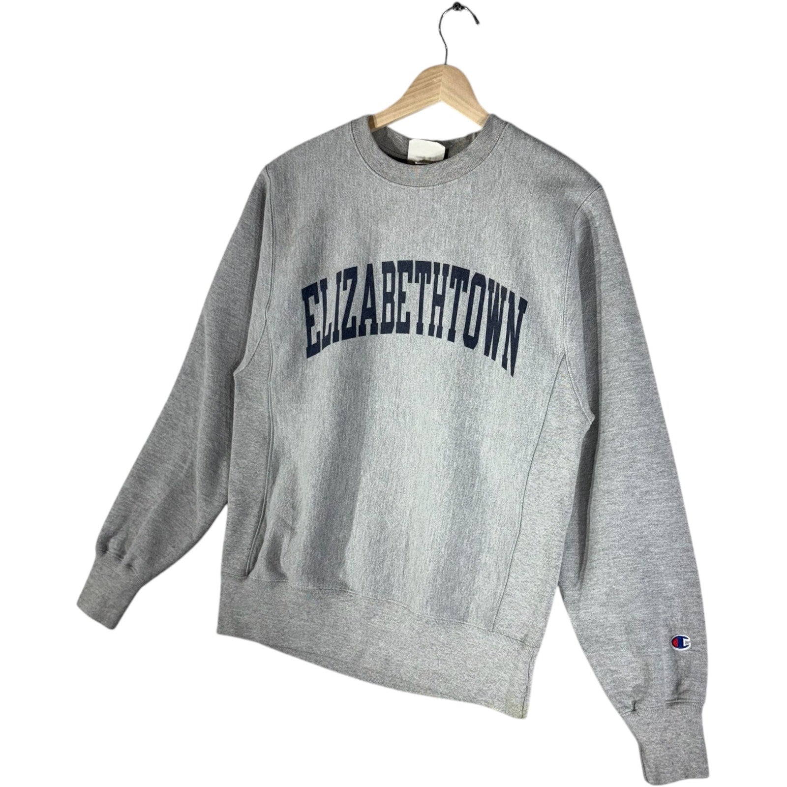 Collection of Champion Reverse Weave Elizabethtown College Spellout Crewneck in a gallery layout