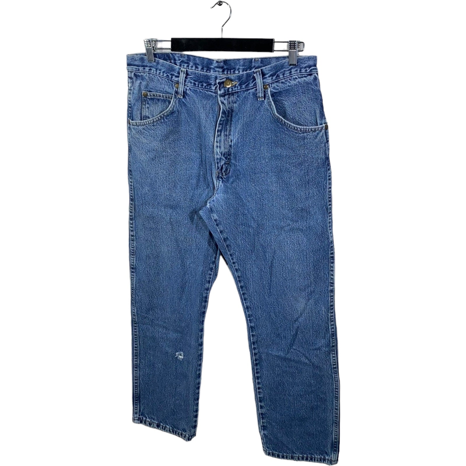 Collection of Wrangler Denim Straight Leg Jeans 36x29 in a gallery layout