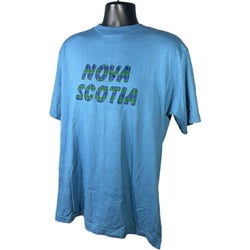 Collection of Vintage Canada "Nova Scotia" Spellout Short Sleeve Tee in a gallery layout