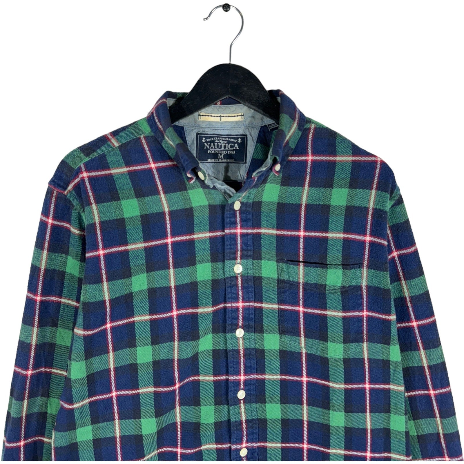 Collection of Nautica Long Sleeve Plaid Flannel in a gallery layout