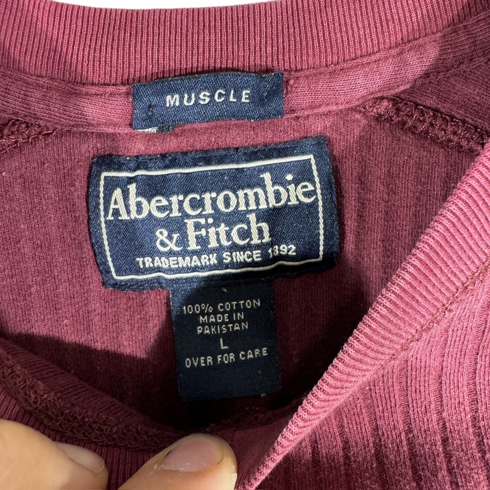 Collection of Abercrombie & Fitch V-Neck Sweater in a gallery layout