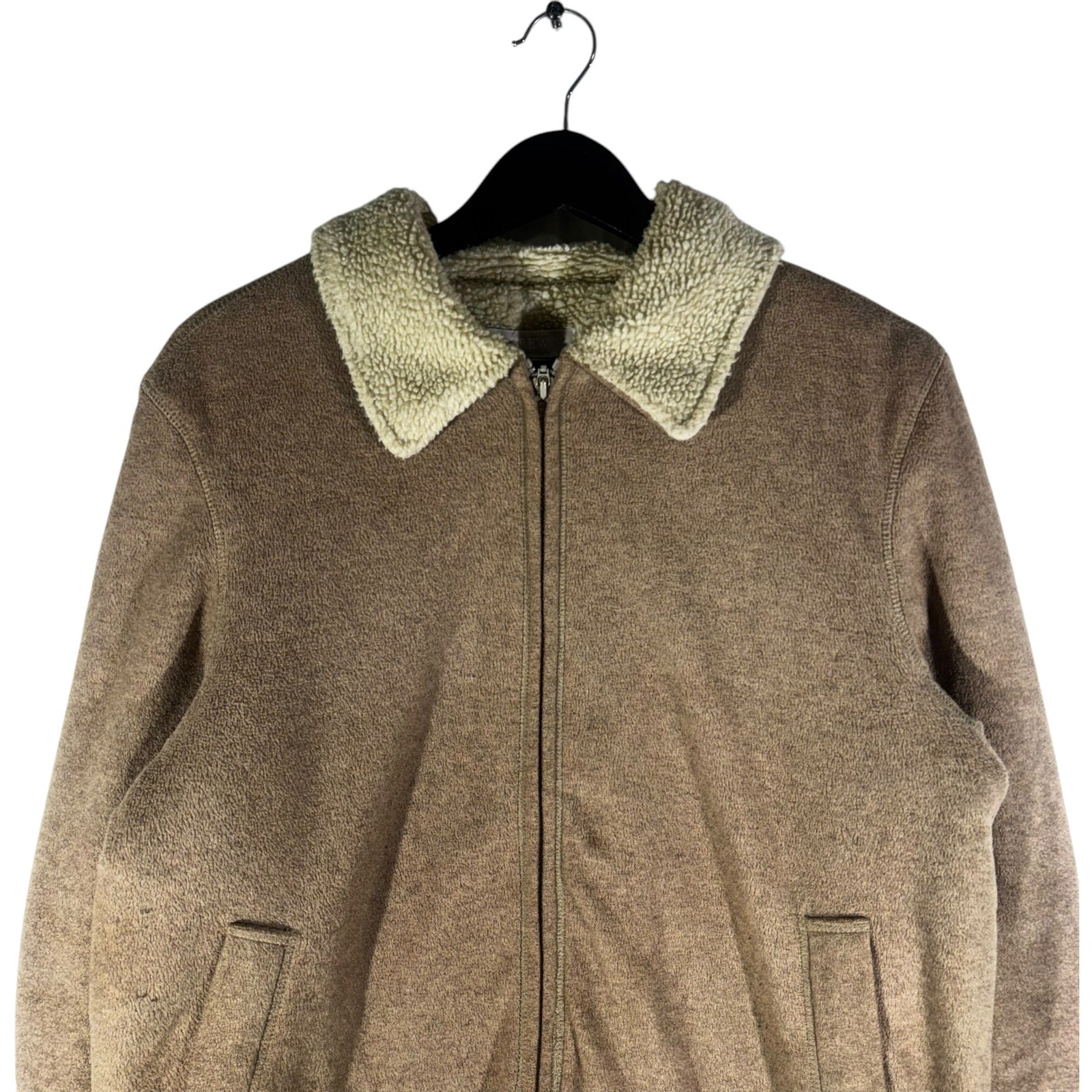 Collection of J.Crew Shearling Collared Coat Jacket in a gallery layout