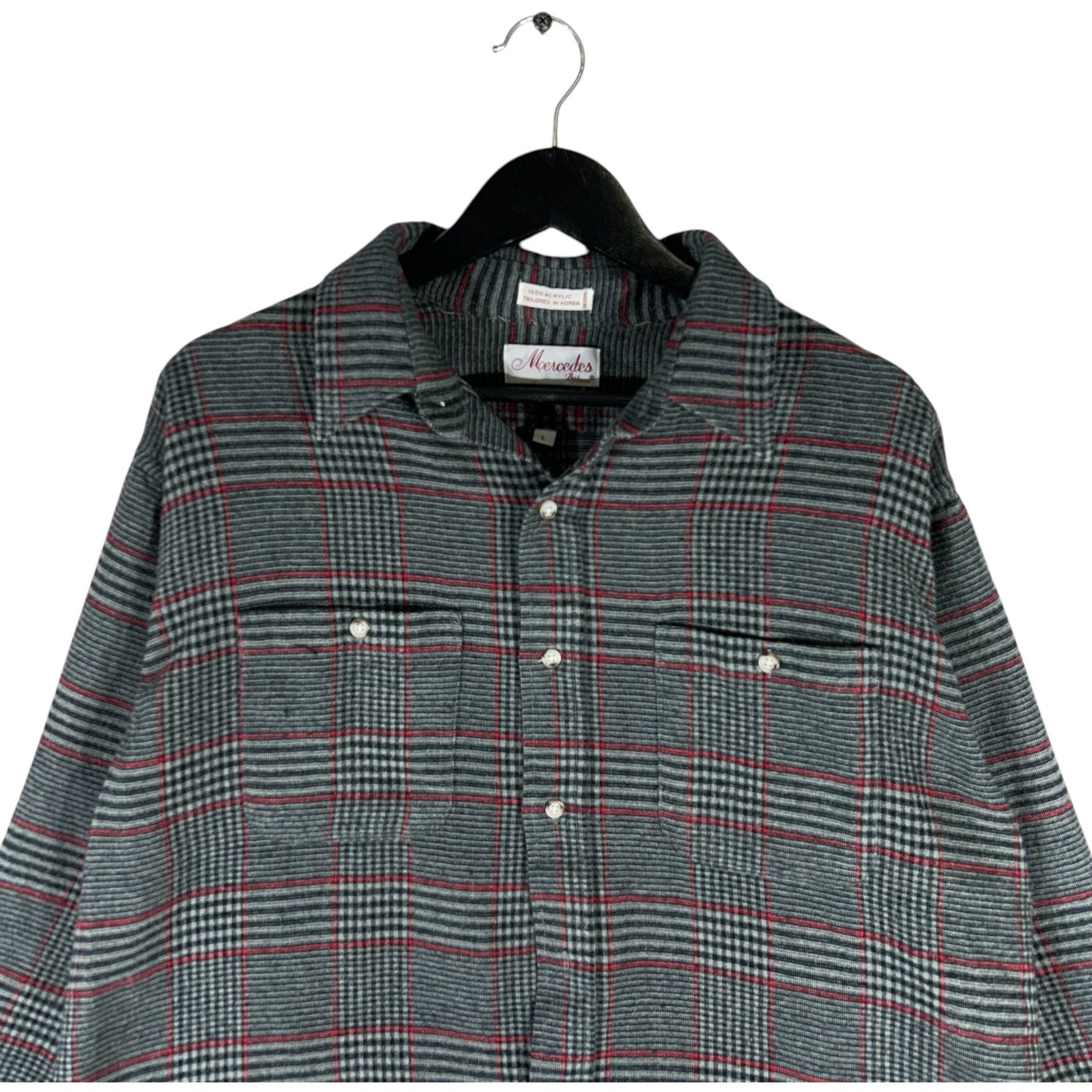 Collection of Mercedes by Enro Plaid Button-Up Collared Flannel in a gallery layout