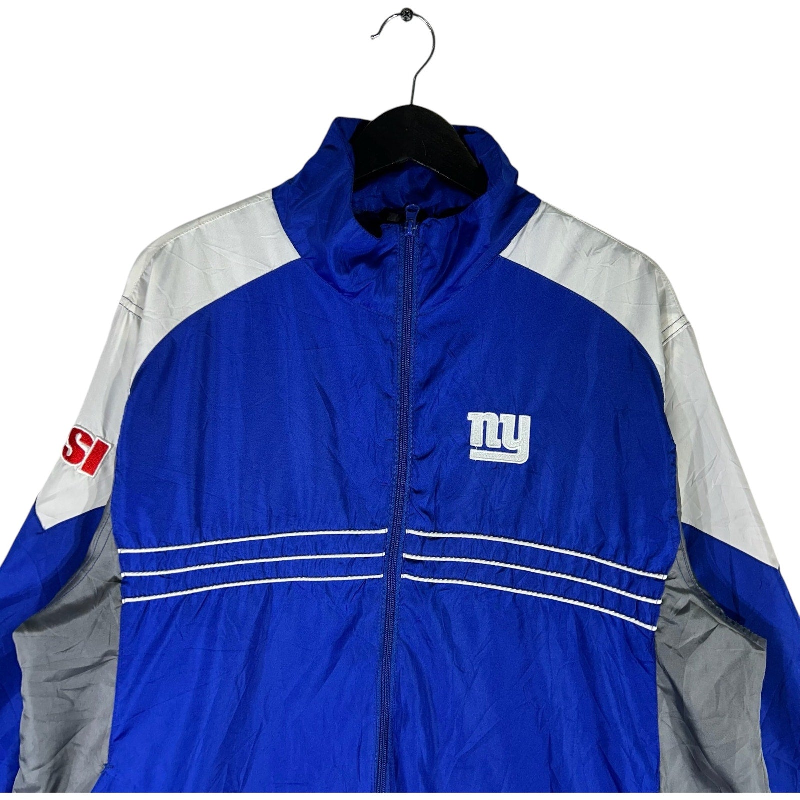 Collection of NFL NY Giants Full Zip-Up Nylon Light Jacket in a gallery layout