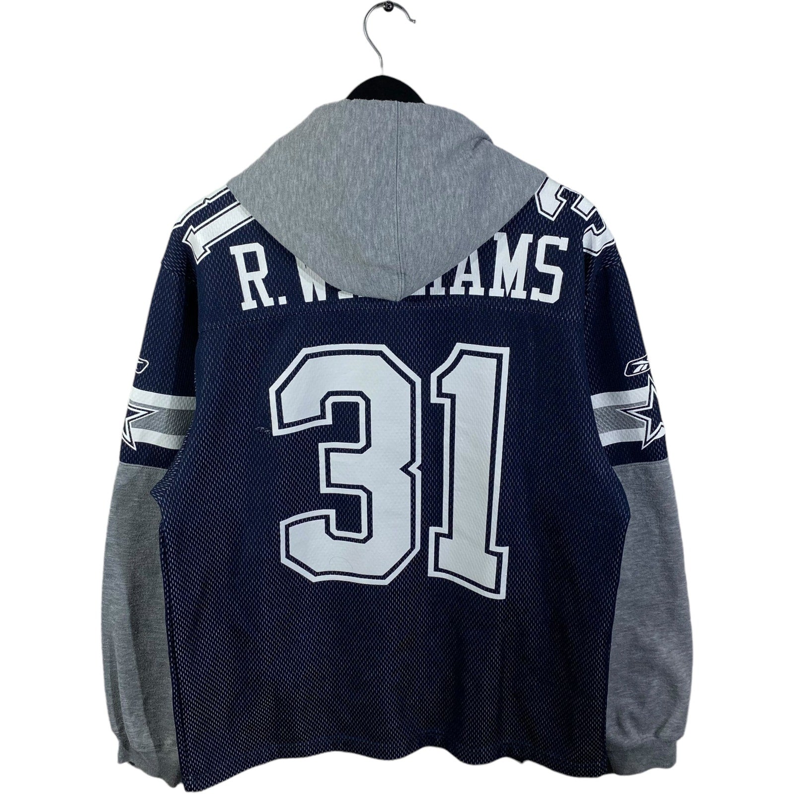 Collection of Vintage Dallas Cowboys Jersey Hoodie in a gallery layout