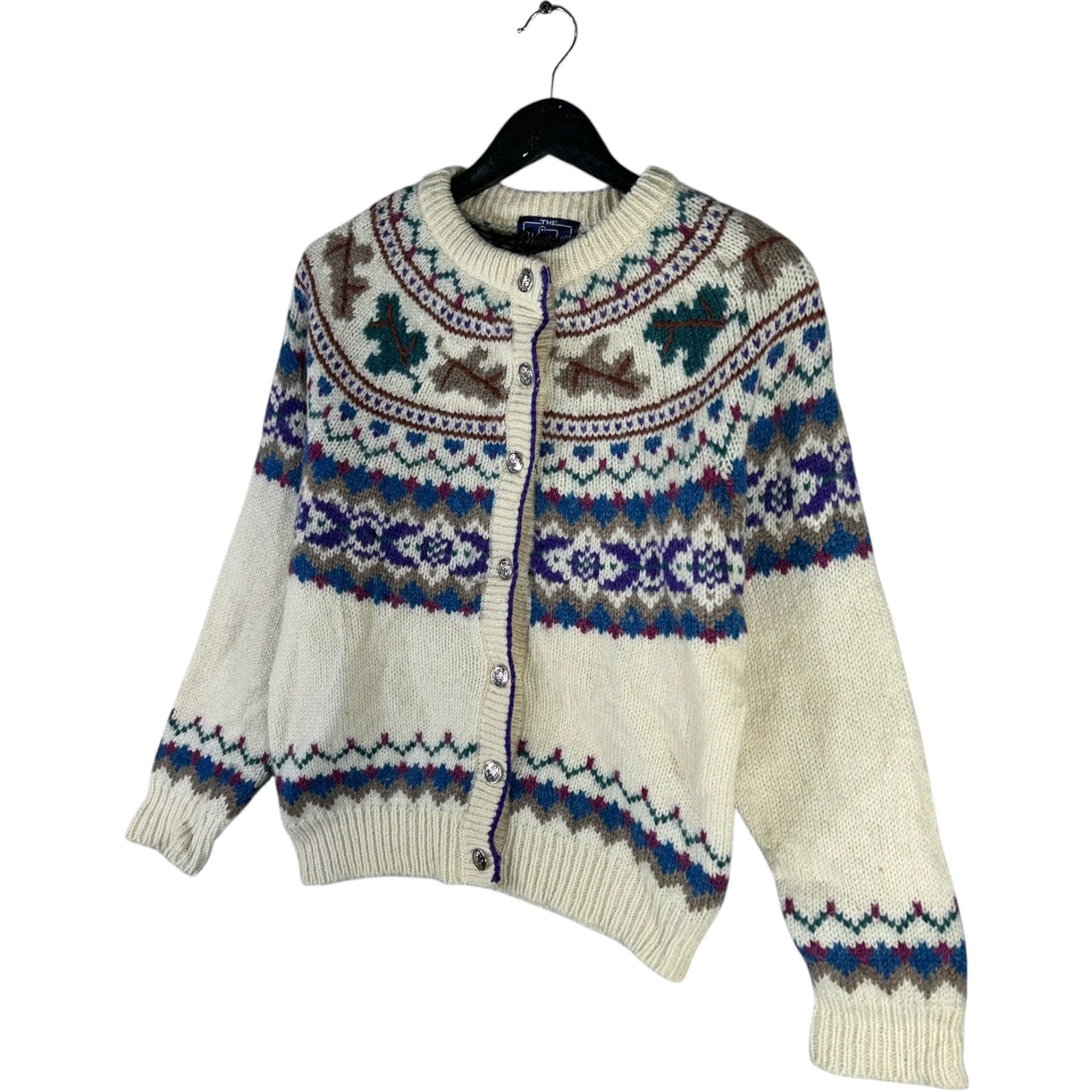Collection of Vintage Women's Woolrich Button Down Sweater in a gallery layout