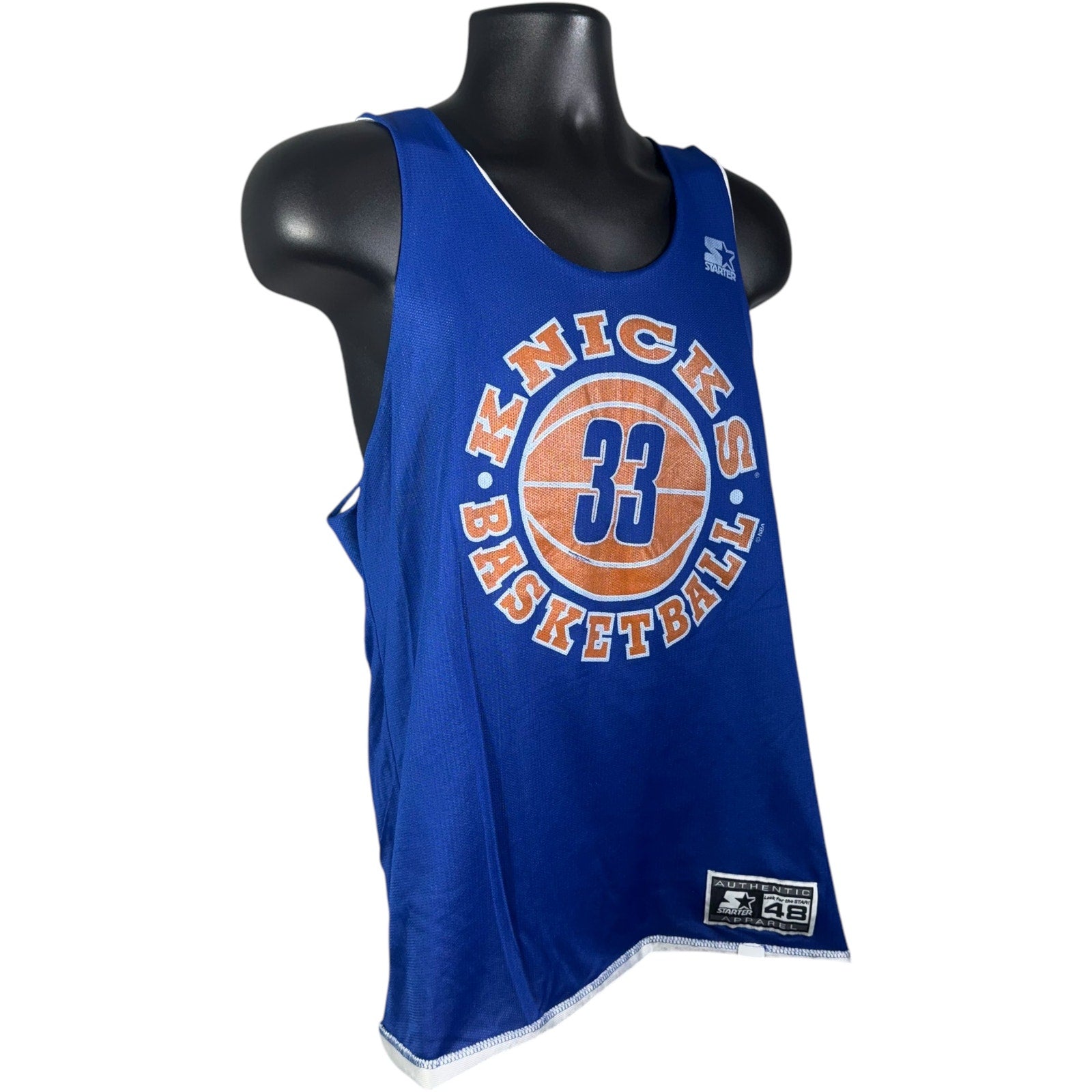 Collection of Starter New York Knicks Basketball Reversible NBA Jersey in a gallery layout
