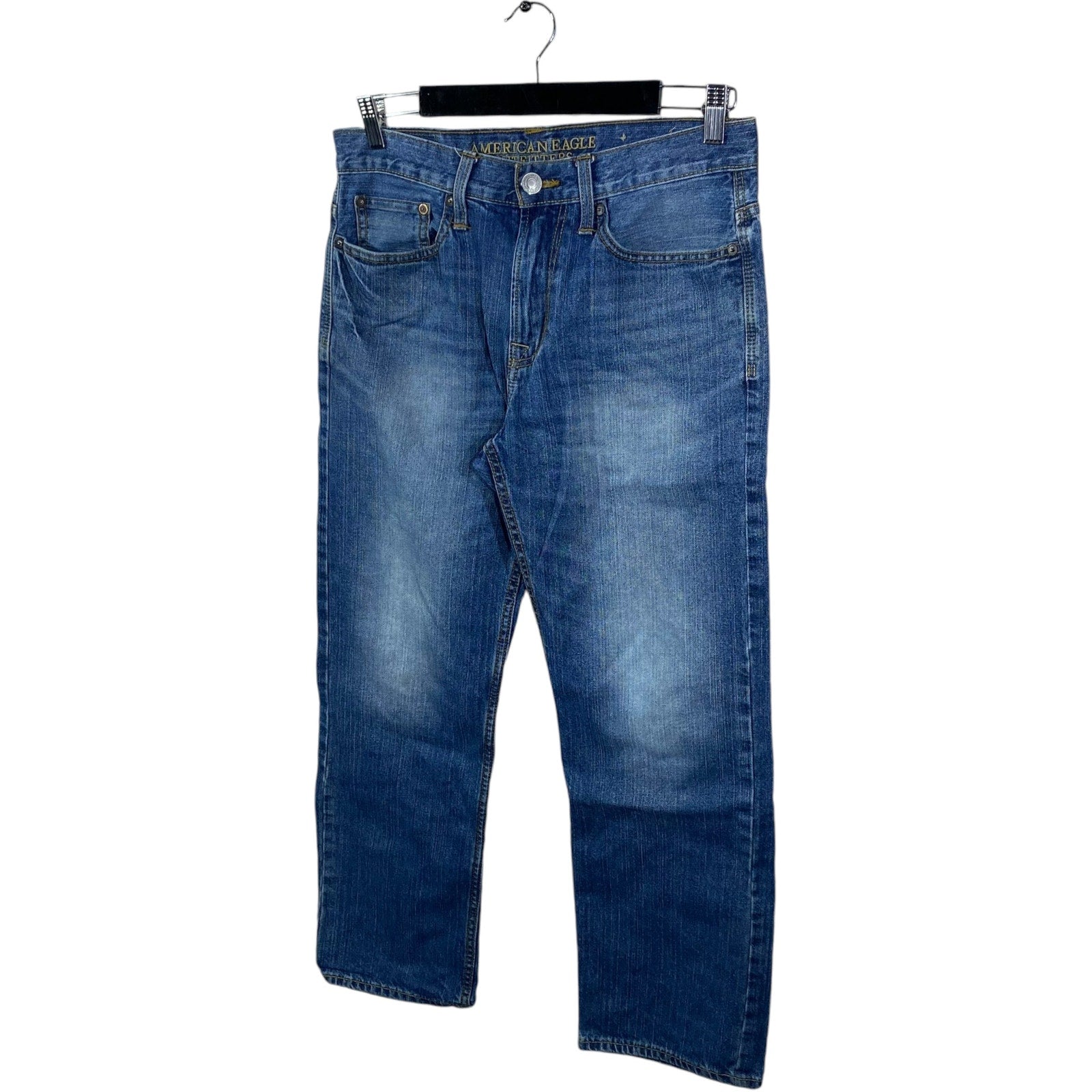 Collection of American Eagle Denim Straight Leg Jeans in a gallery layout