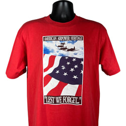 Collection of Vintage American Air Power "Lest We Forget" Museum Souvenir Tee in a gallery layout