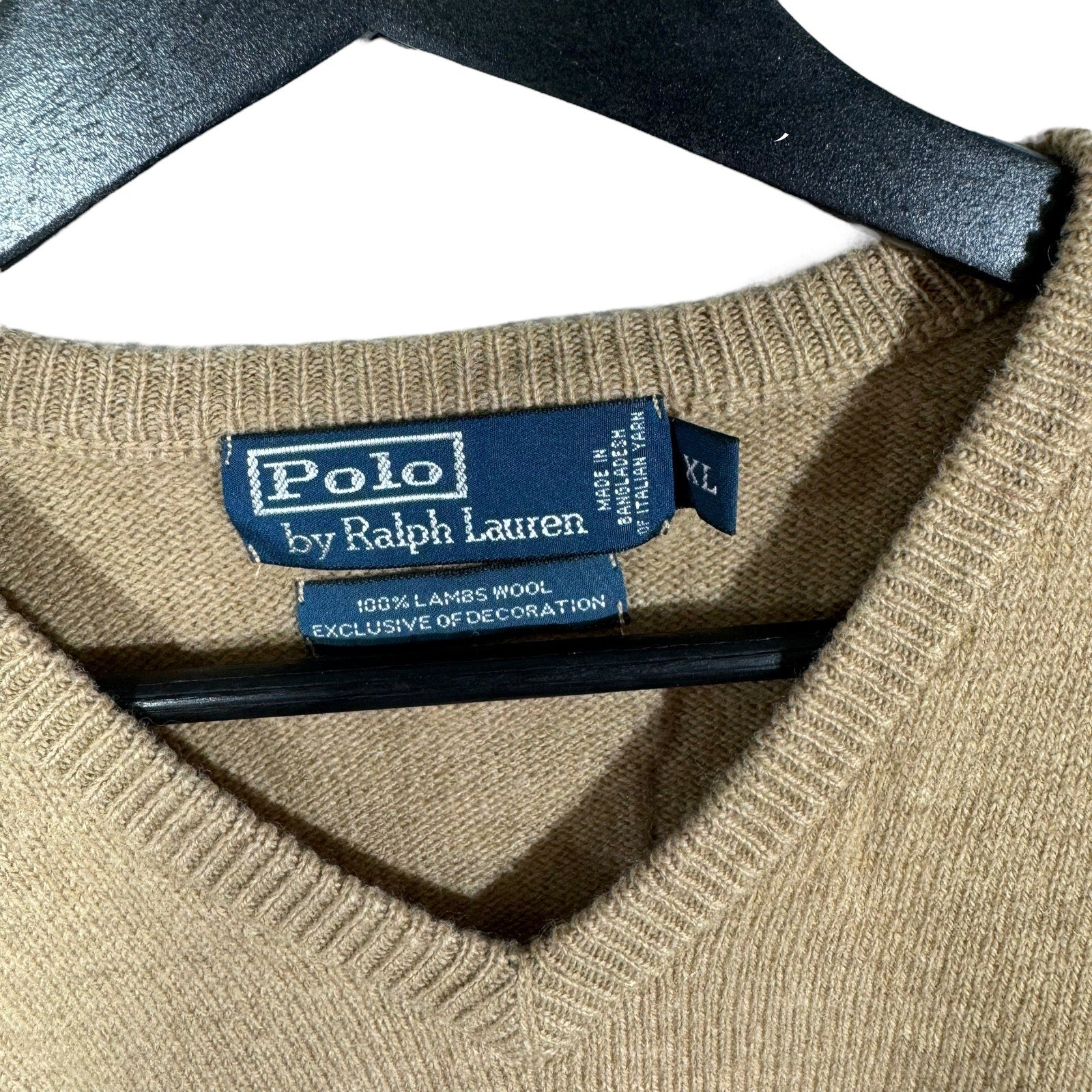 Collection of Vintage Polo Ralph Lauren V-Neck Wool Sweater in a gallery layout