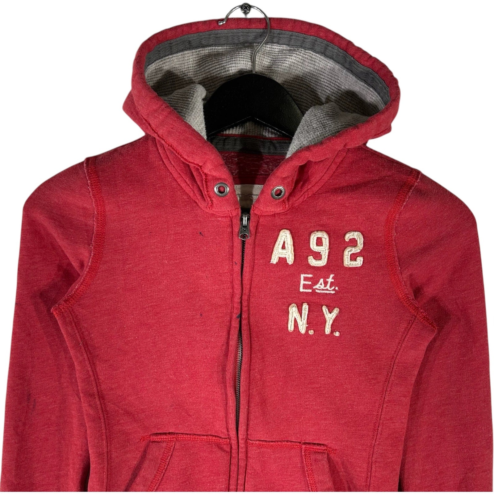 Collection of Women's Abercrombie & Fitch Logo Full Zip Hoodie in a gallery layout