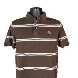 Collection of Abercrombie & Fitch Striped Muscle Fit Polo in a gallery layout