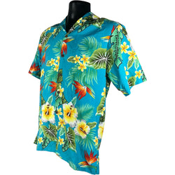 Collection of Floral Hawaiian Short Sleeve Button Up in a gallery layout