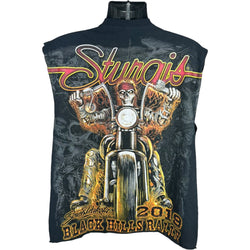 Collection of Sturgis Black Hills Motorcycle Rally Skeleton AOP Tank Top in a gallery layout