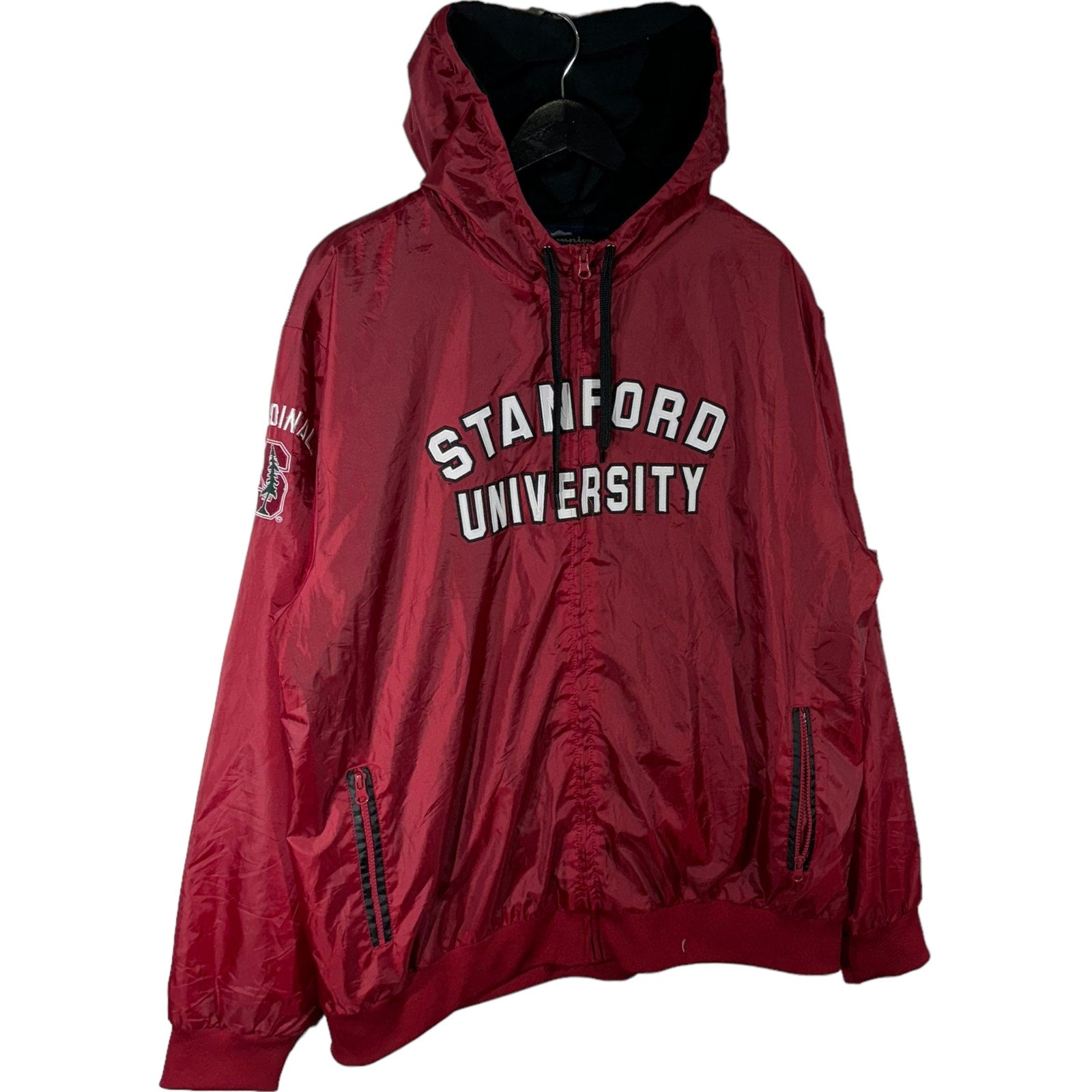 Collection of Champion Stanford University Arch Spellout Full Zip Light Jacket in a gallery layout