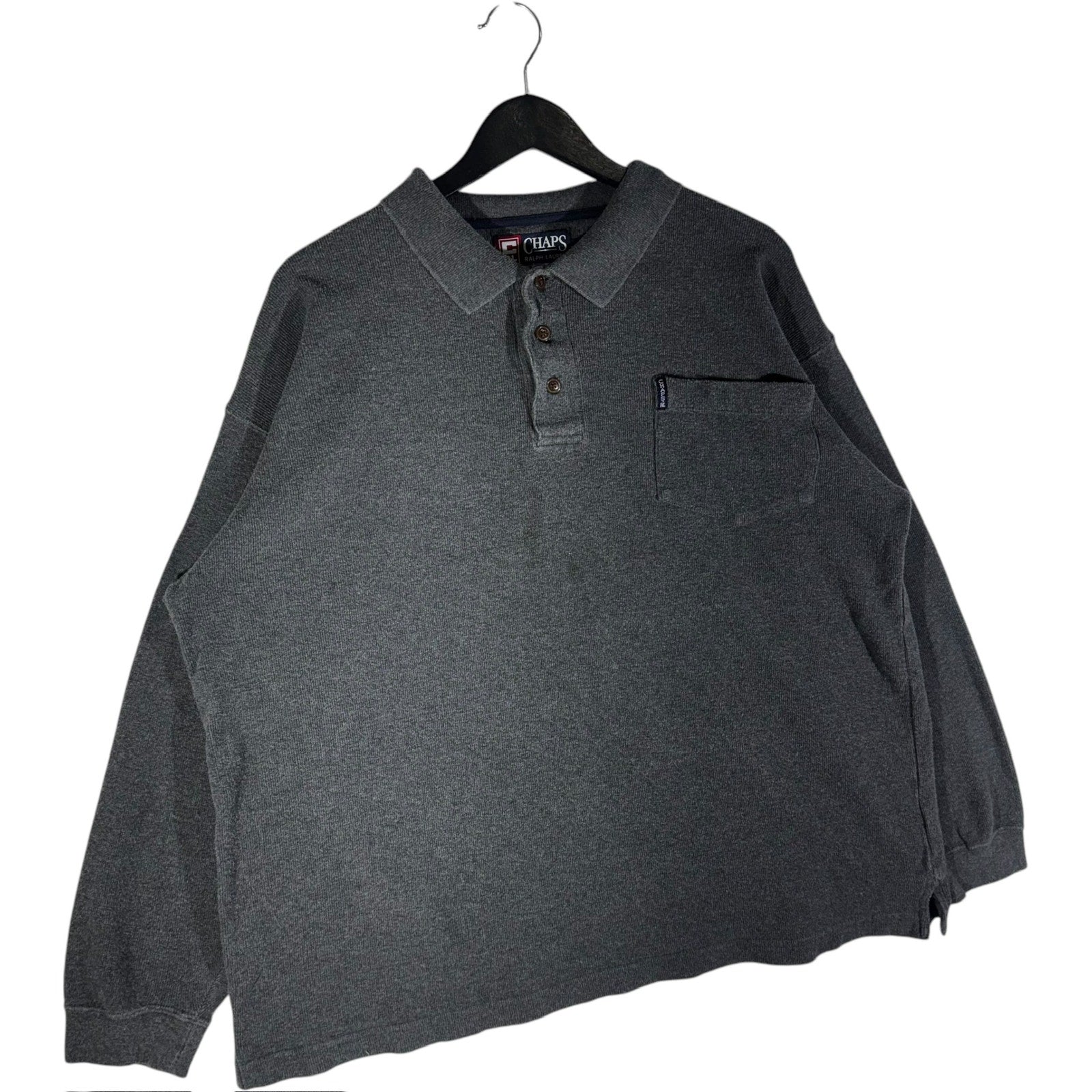 Collection of Ralph Lauren Chaps Collared Quarter Button Long Sleeve in a gallery layout