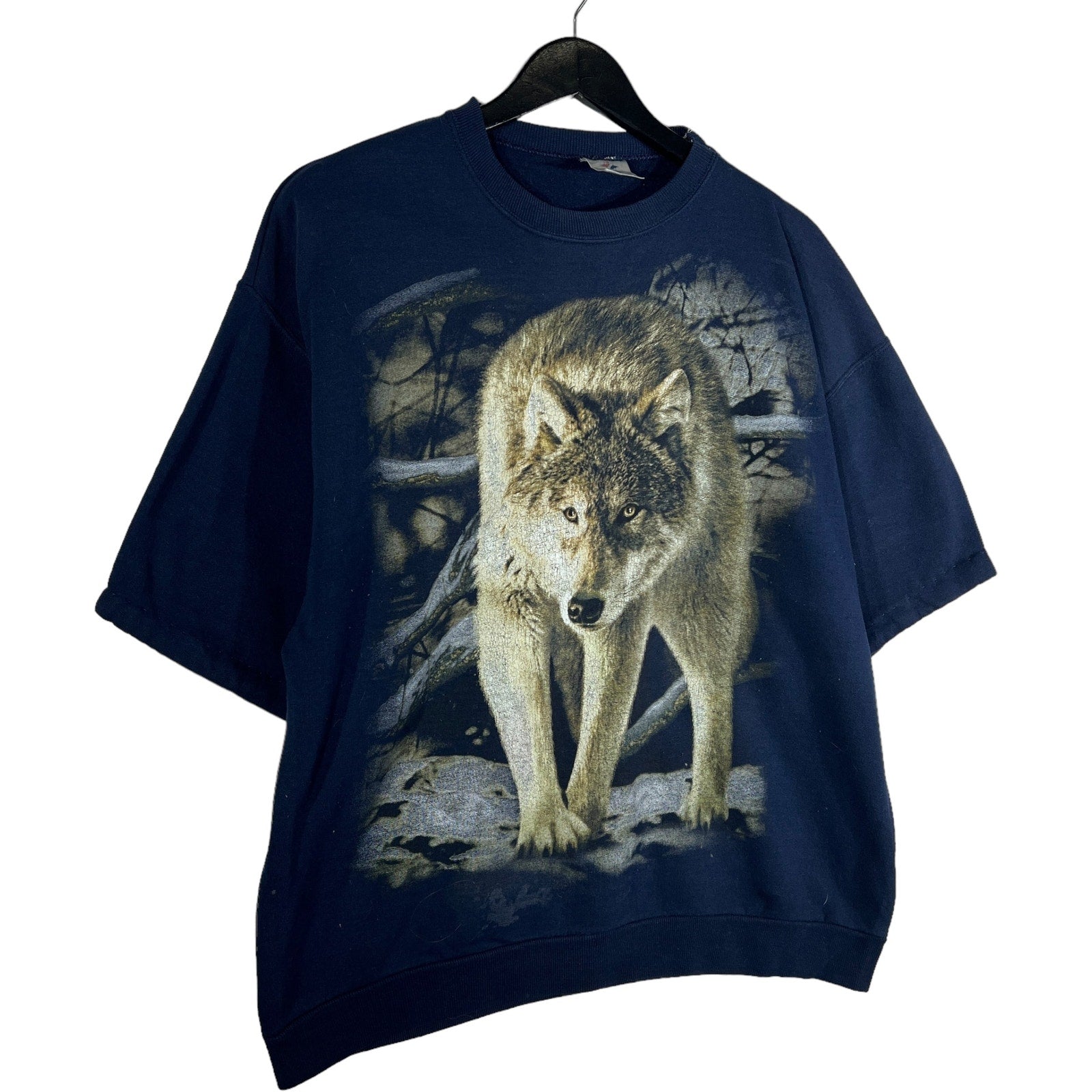 Collection of Jerzees Wolf Graphic Short Sleeve Sweatshirt in a gallery layout